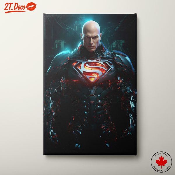 Superman Character Art in Futuristic Armor