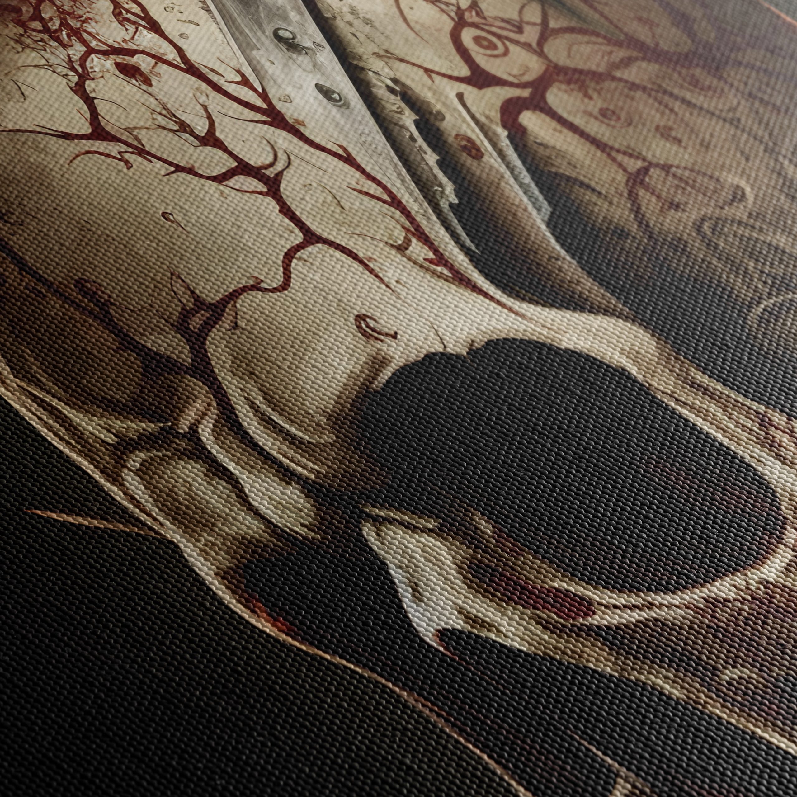 Surreal Skull Art with Sword - Image 5