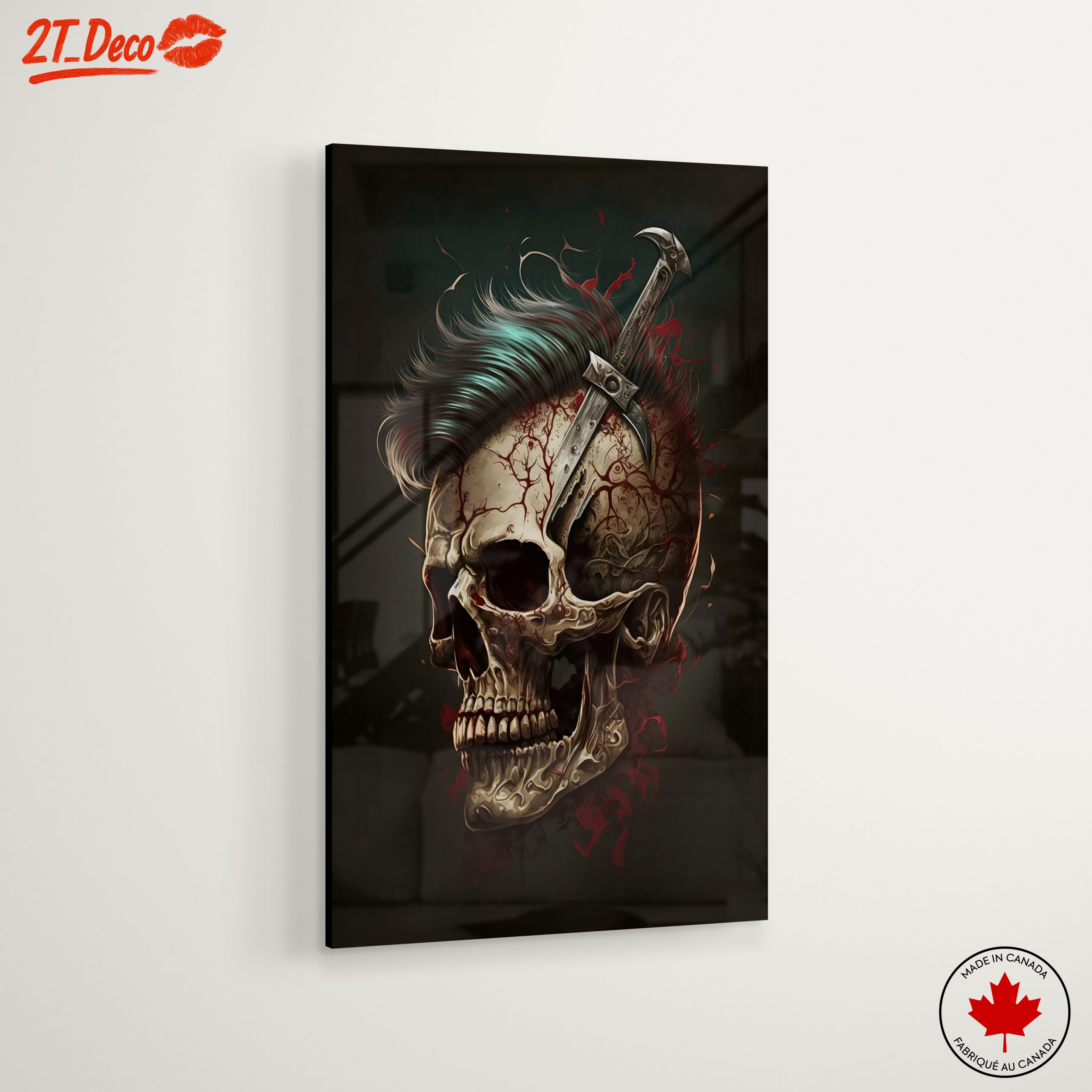 Surreal Skull Art with Sword - Image 6