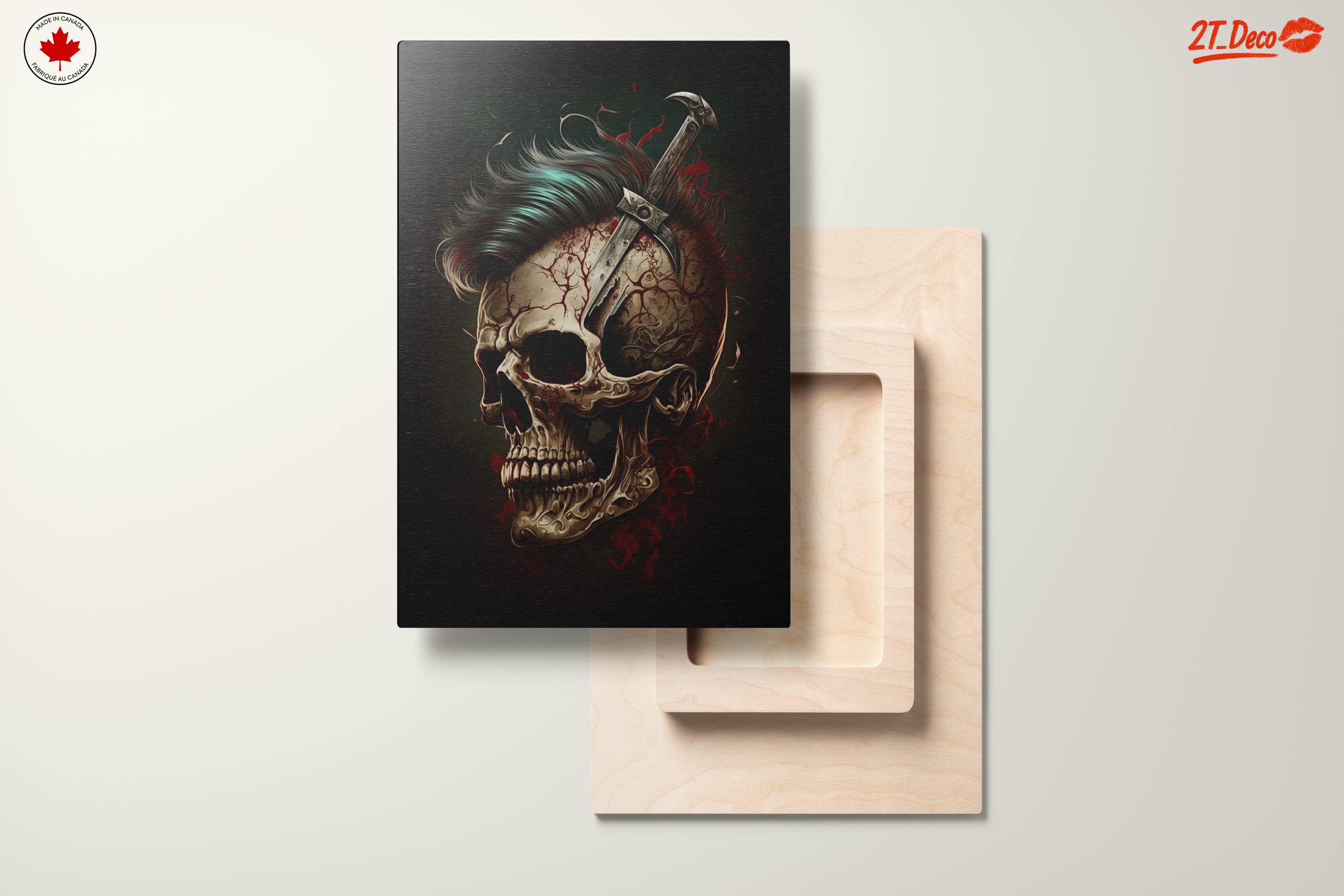Surreal Skull Art with Sword - Image 11