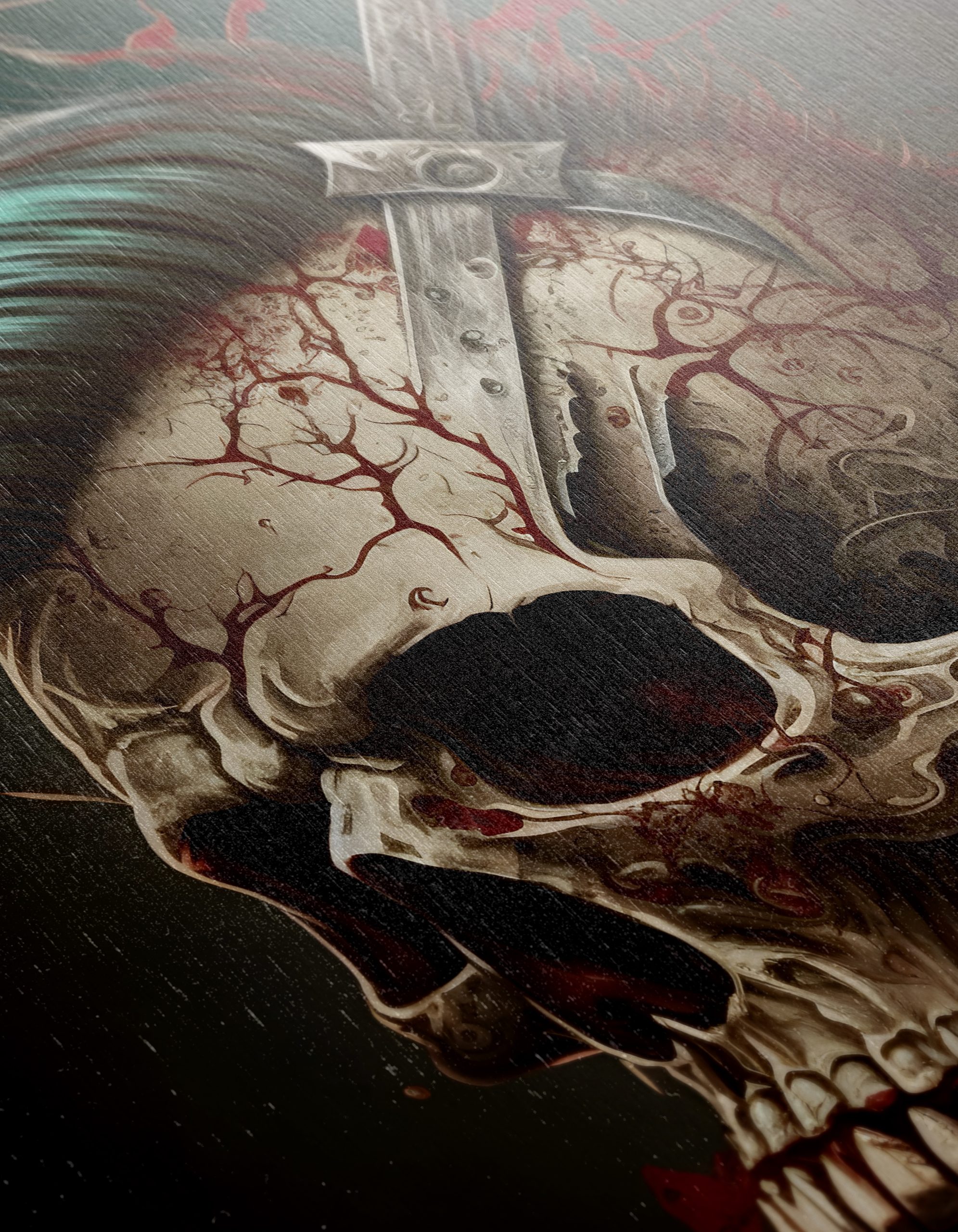 Surreal Skull Art with Sword - Image 12