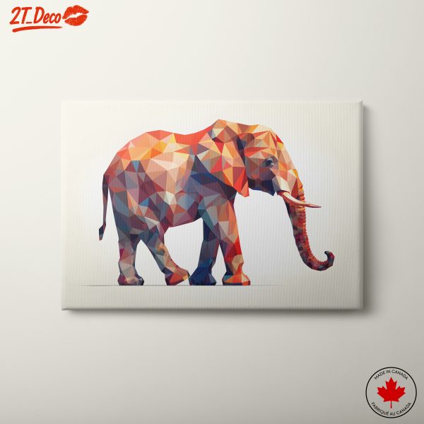 Vibrant Geometric Elephant Artwork