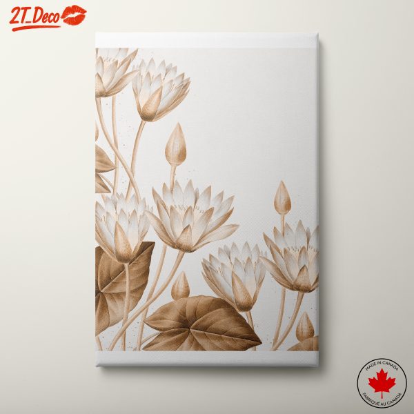Elegant Botanical Water Lily Artwork
