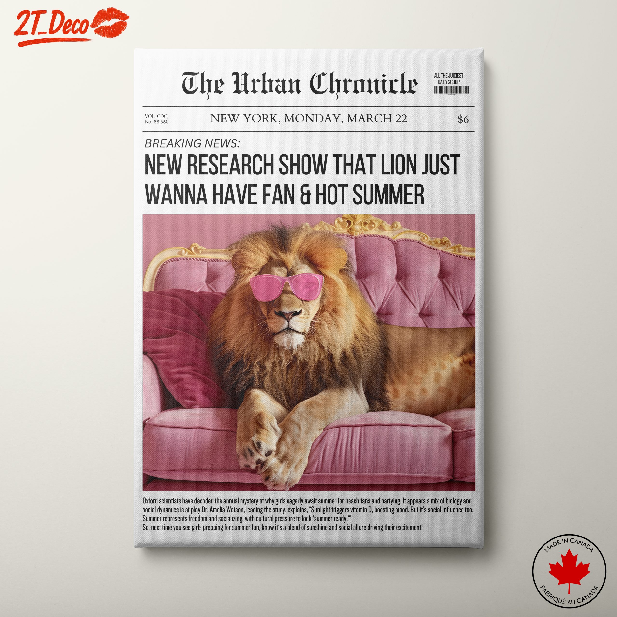 Lion in Sunglasses Embracing Summer Vibes