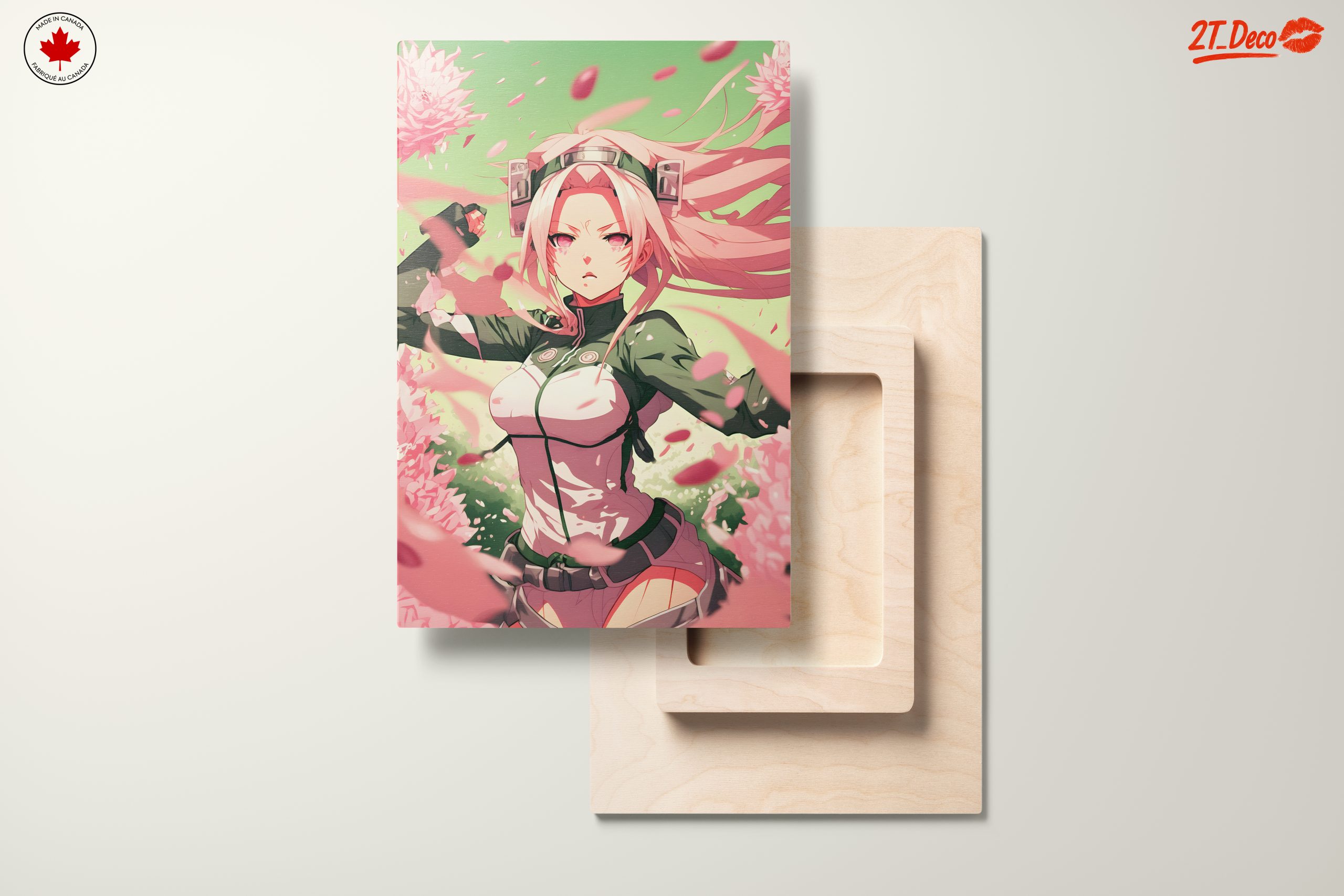 Dynamic Naruto Character Artwork with Cherry Blossoms - Image 11