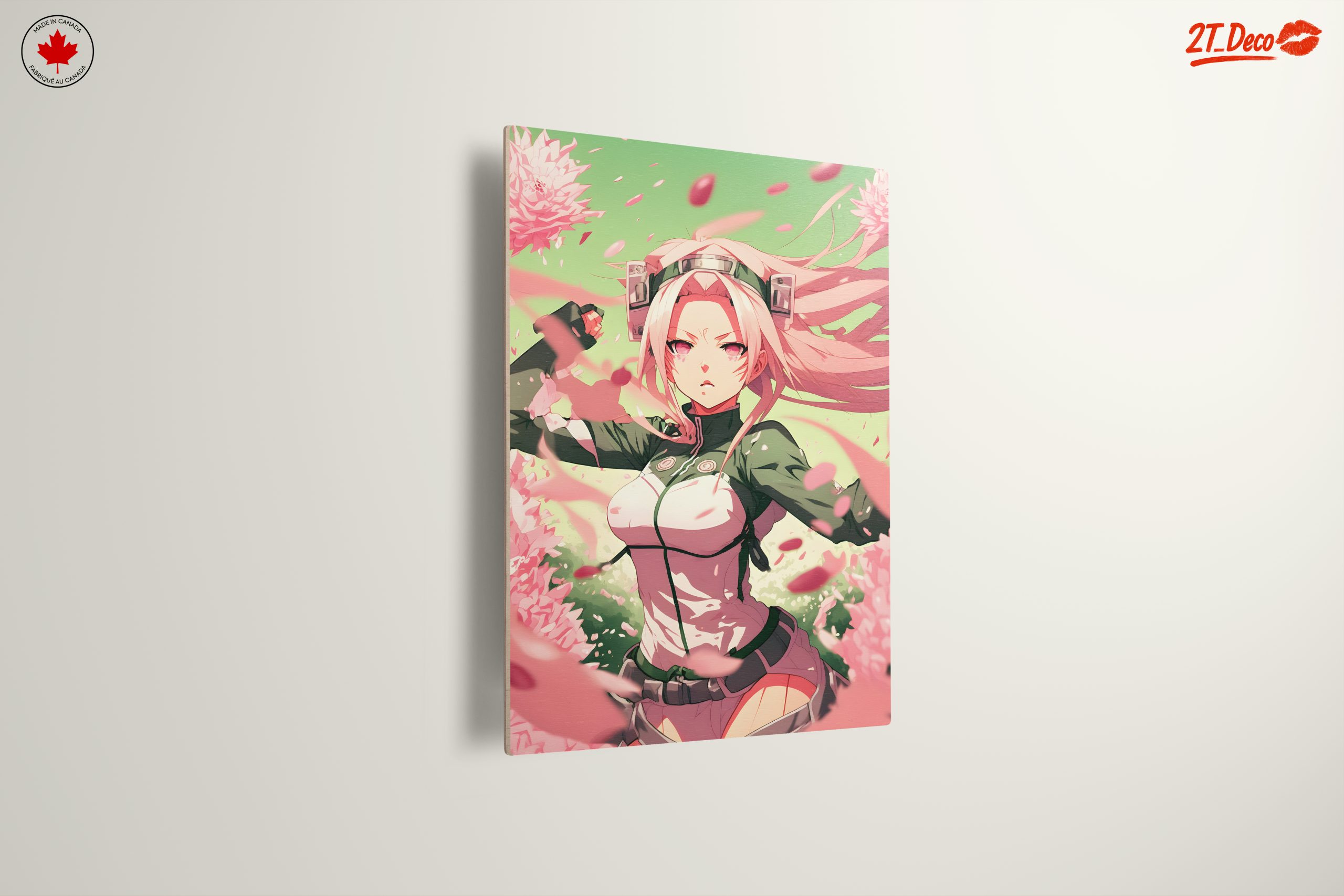 Dynamic Naruto Character Artwork with Cherry Blossoms - Image 13