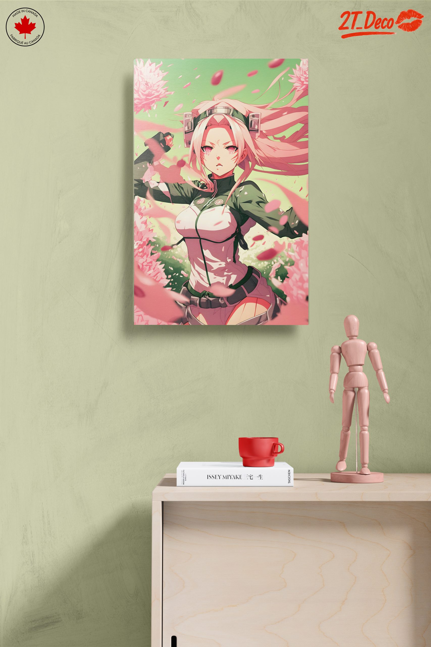 Dynamic Naruto Character Artwork with Cherry Blossoms - Image 14