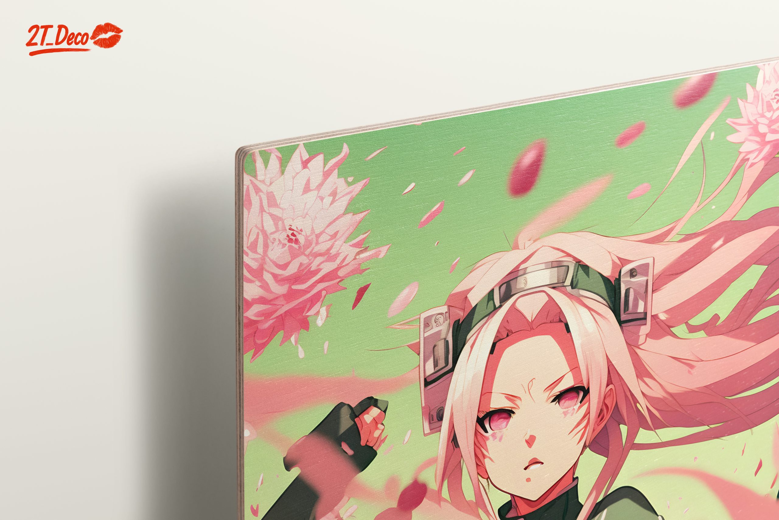 Dynamic Naruto Character Artwork with Cherry Blossoms - Image 15