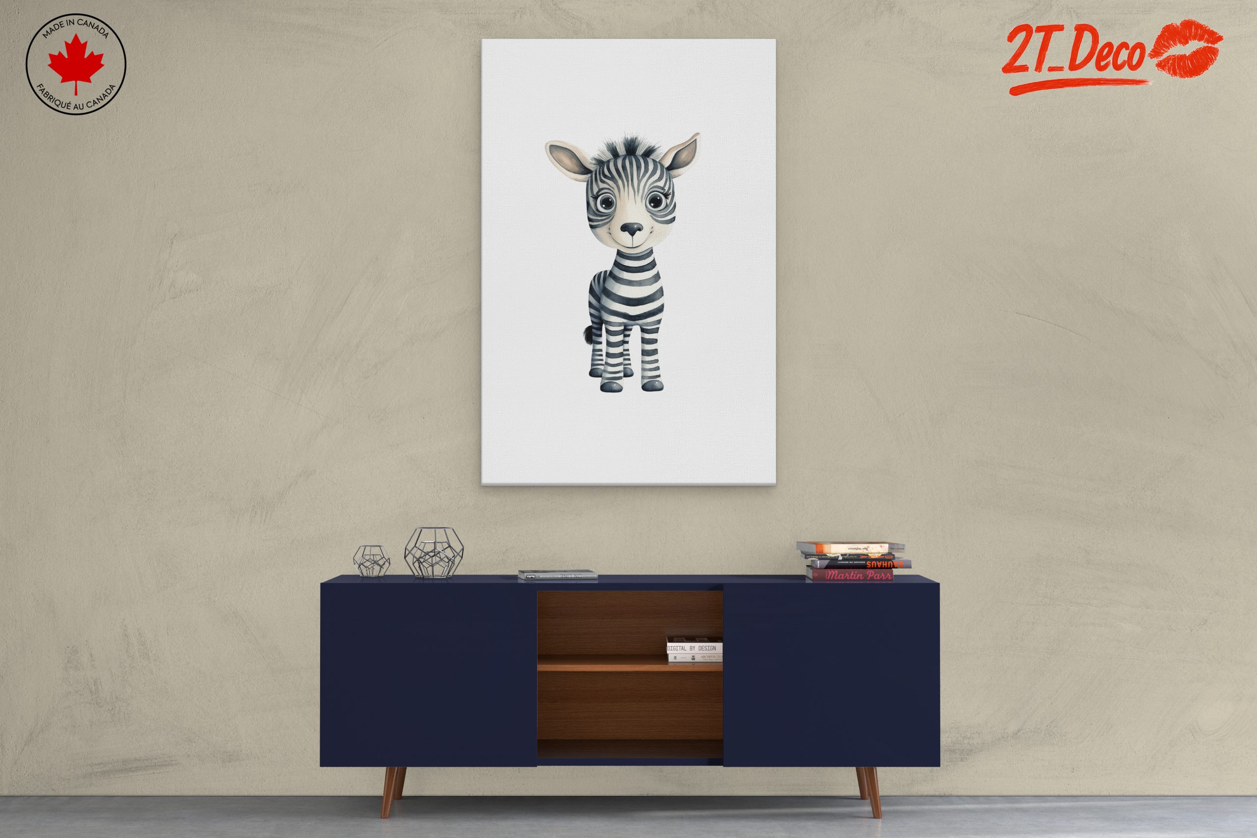 Adorable Cartoon Zebra Character Art - Image 3