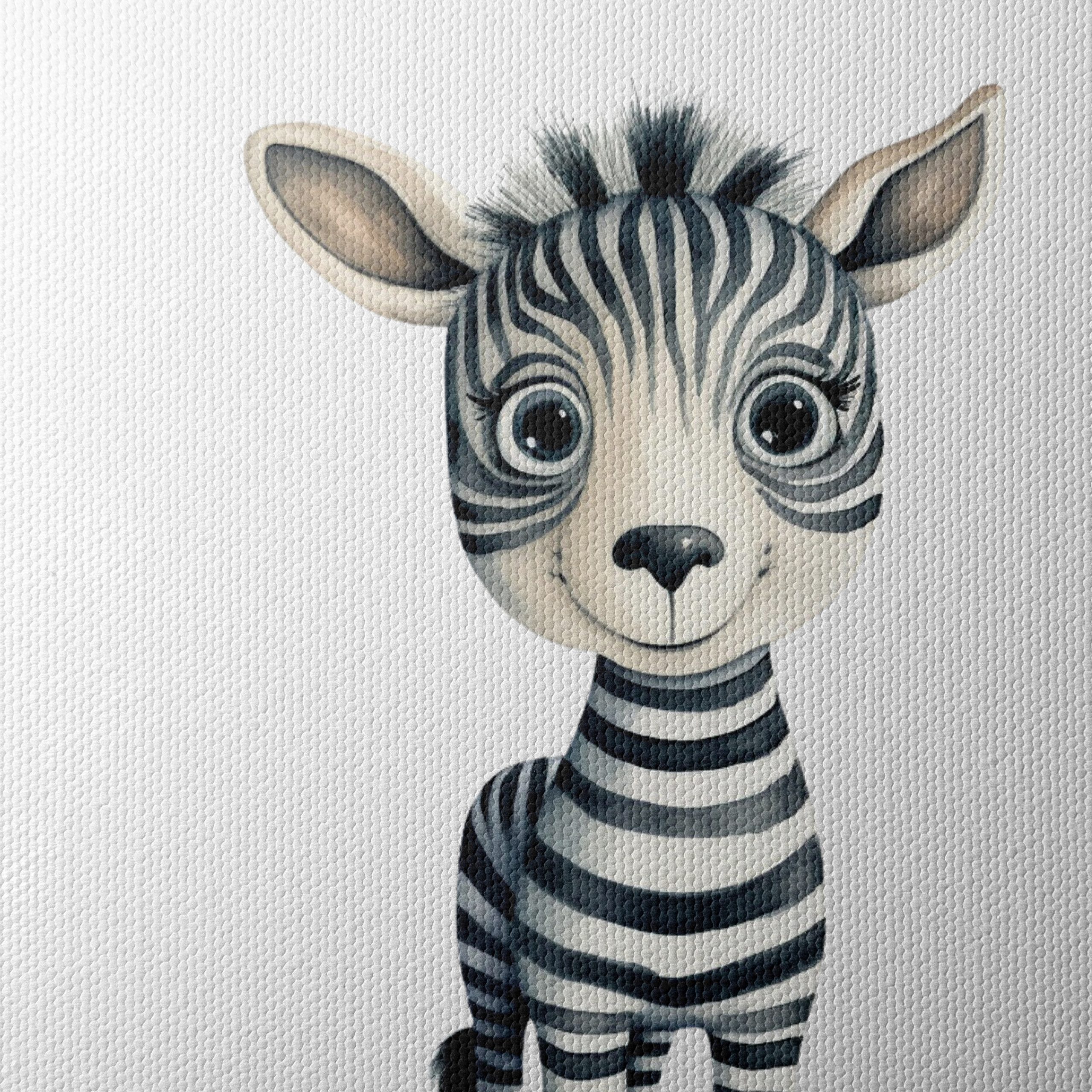 Adorable Cartoon Zebra Character Art - Image 4