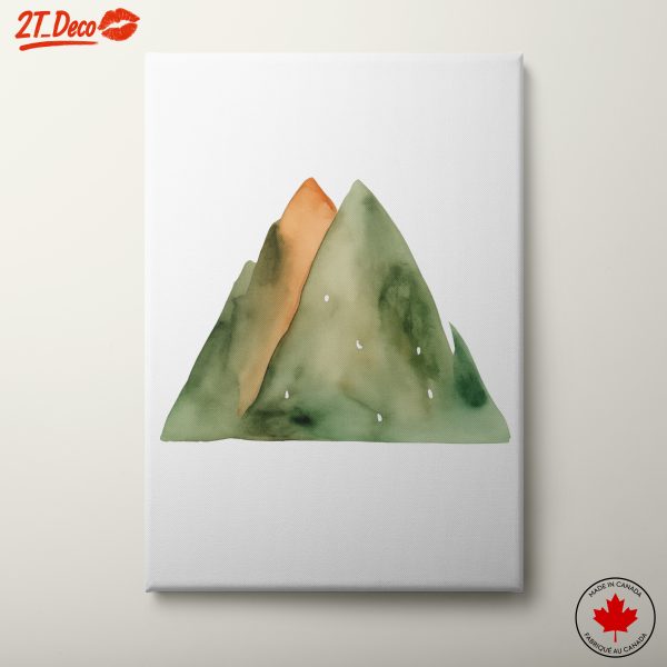 Abstract Mountain Landscape in Watercolor