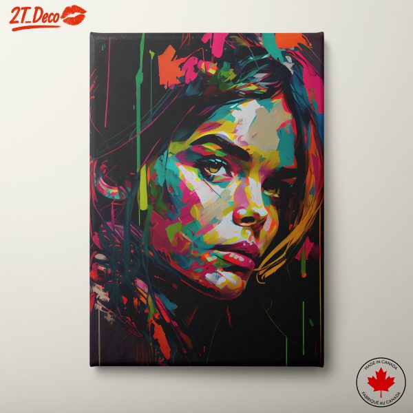 Bold Contemporary Portrait with Vibrant Colors