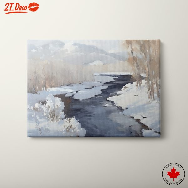 Tranquil Winter Landscape with River