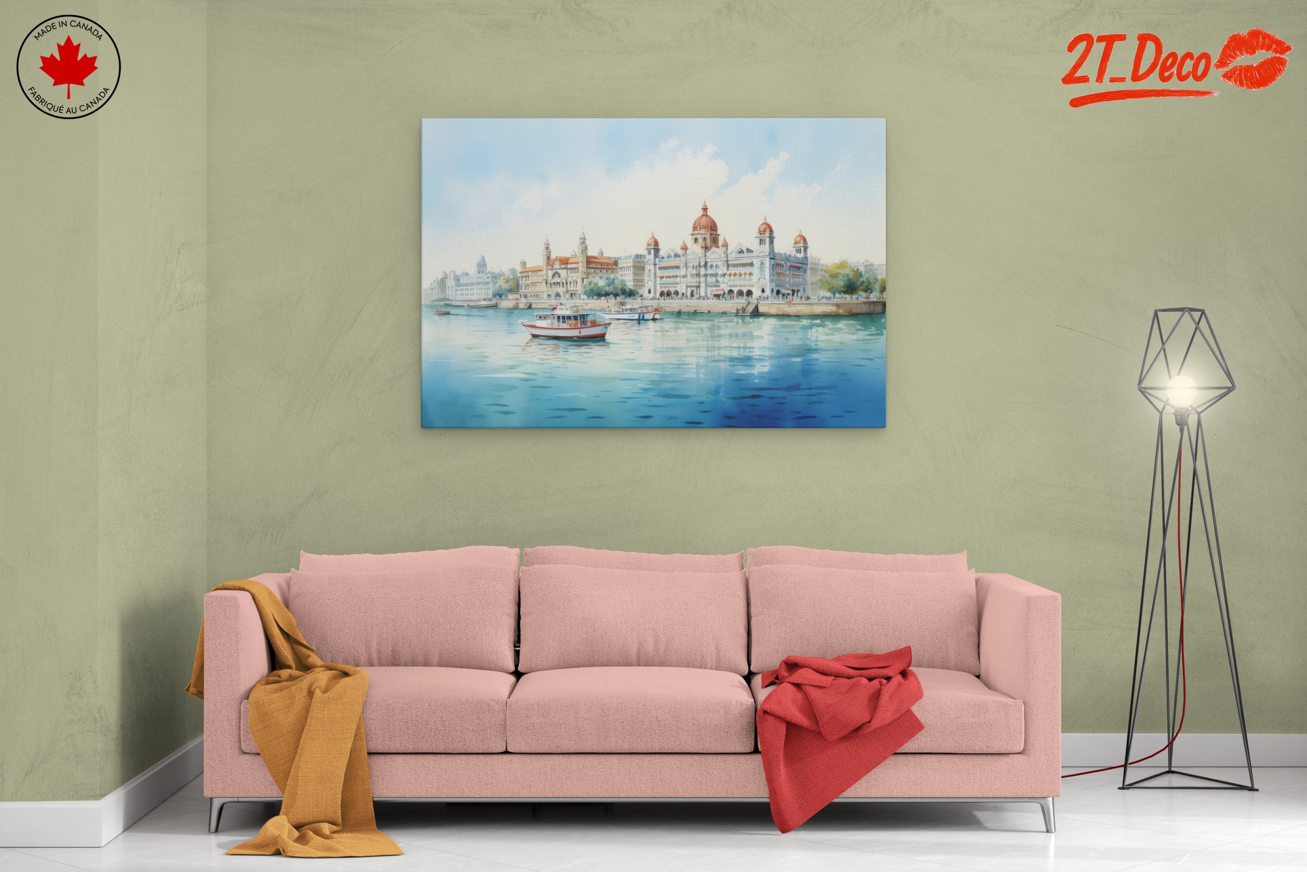 Peaceful Cityscape Over Water - Image 2