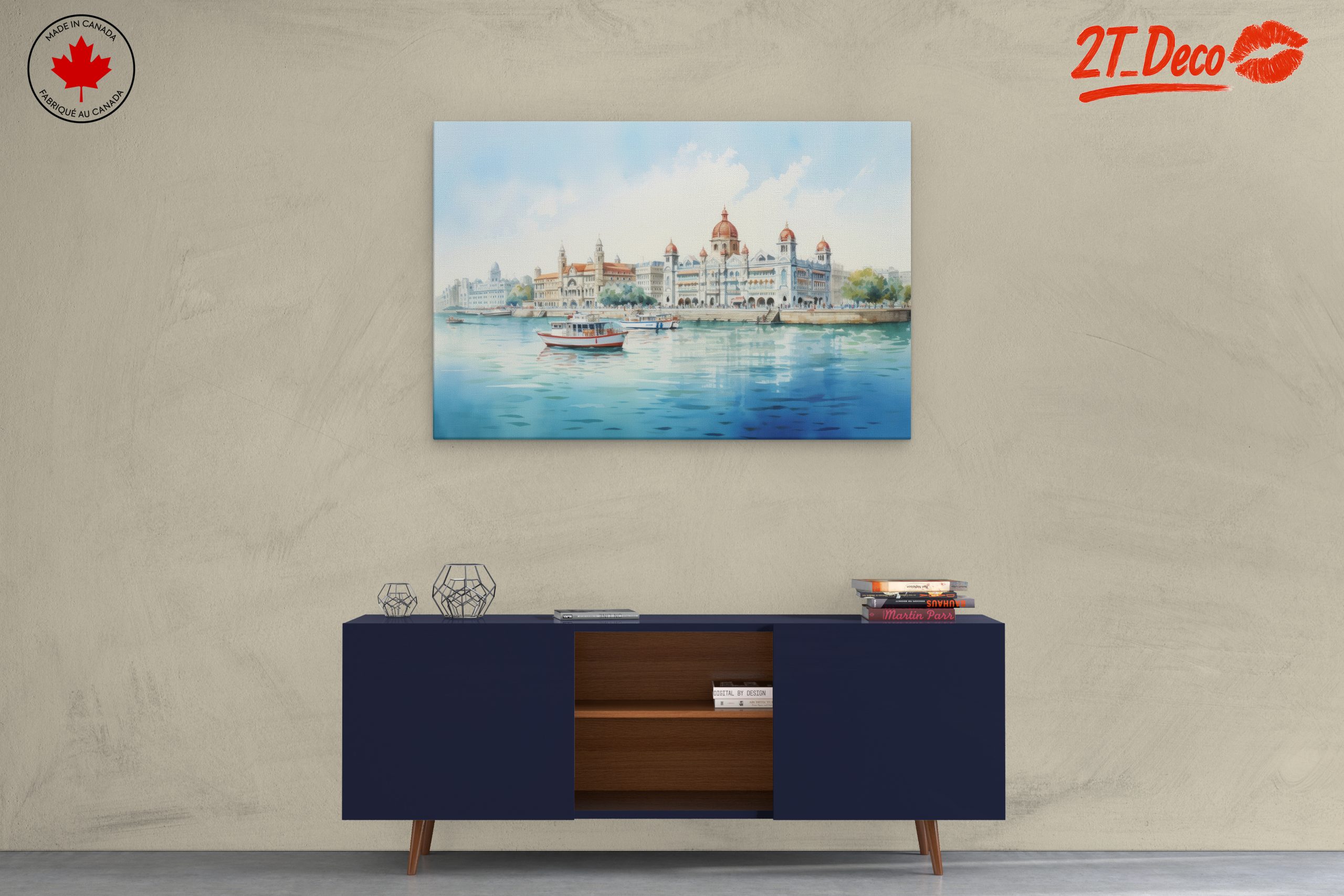 Peaceful Cityscape Over Water - Image 3