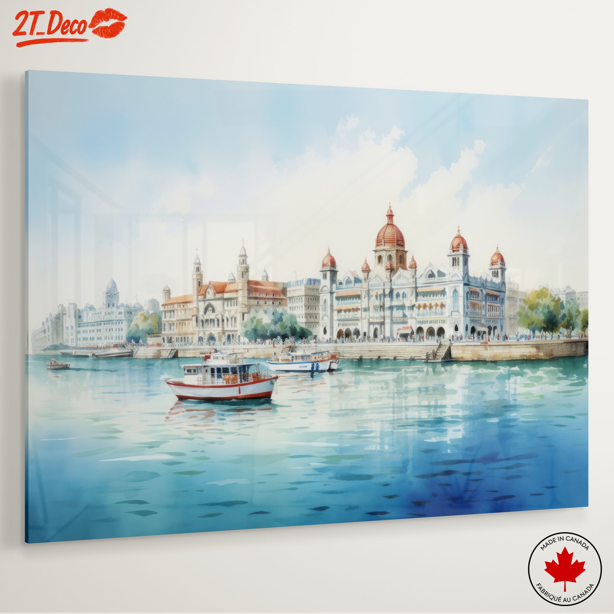 Peaceful Cityscape Over Water - Image 6