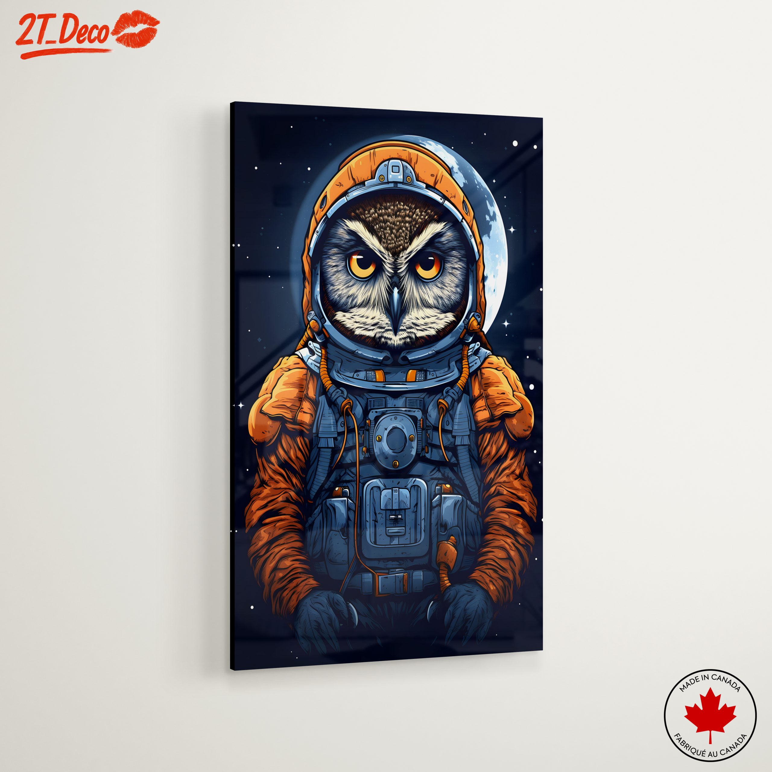 Owl Astronaut in Space Artwork - Image 6