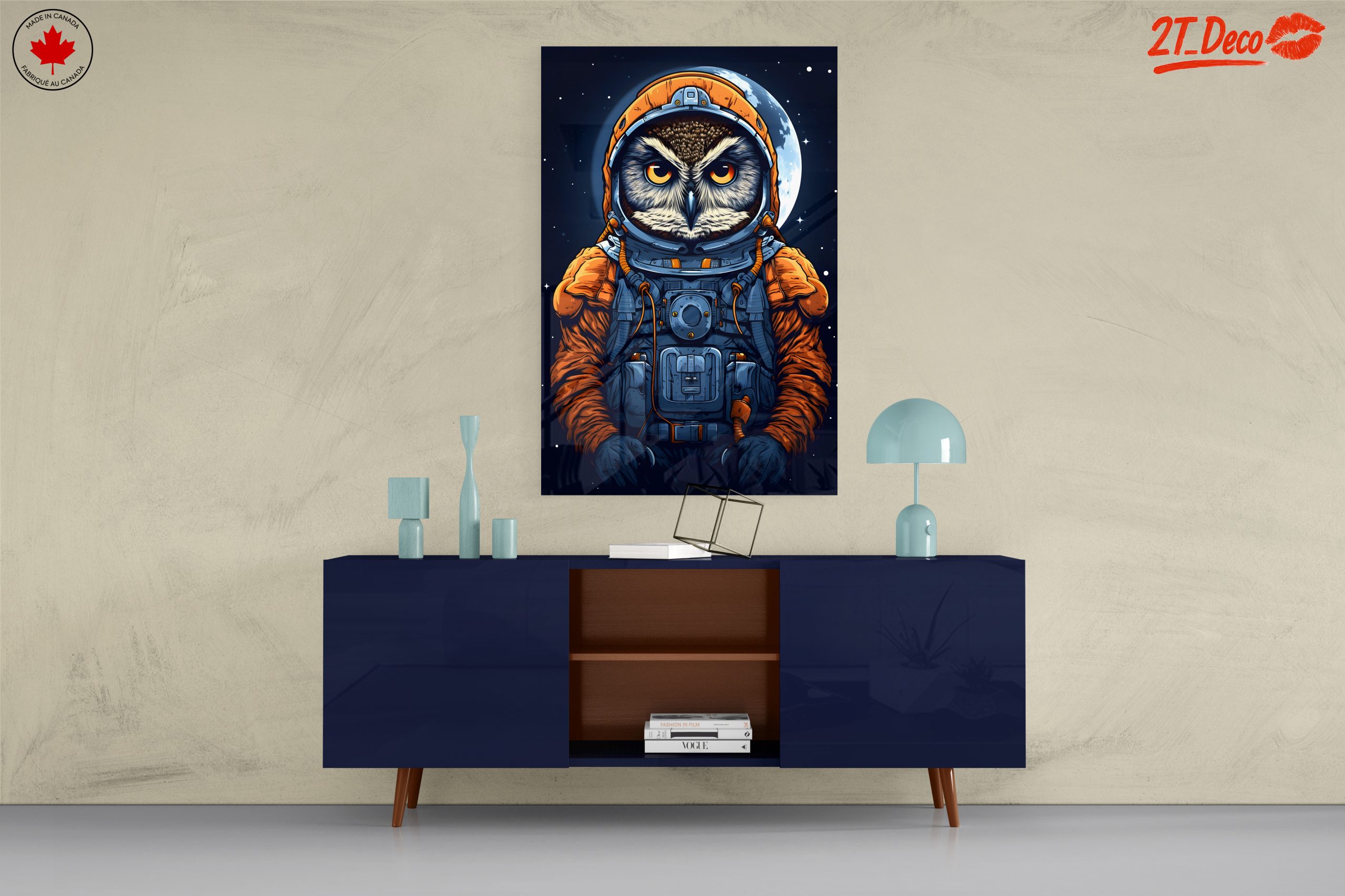 Owl Astronaut in Space Artwork - Image 8