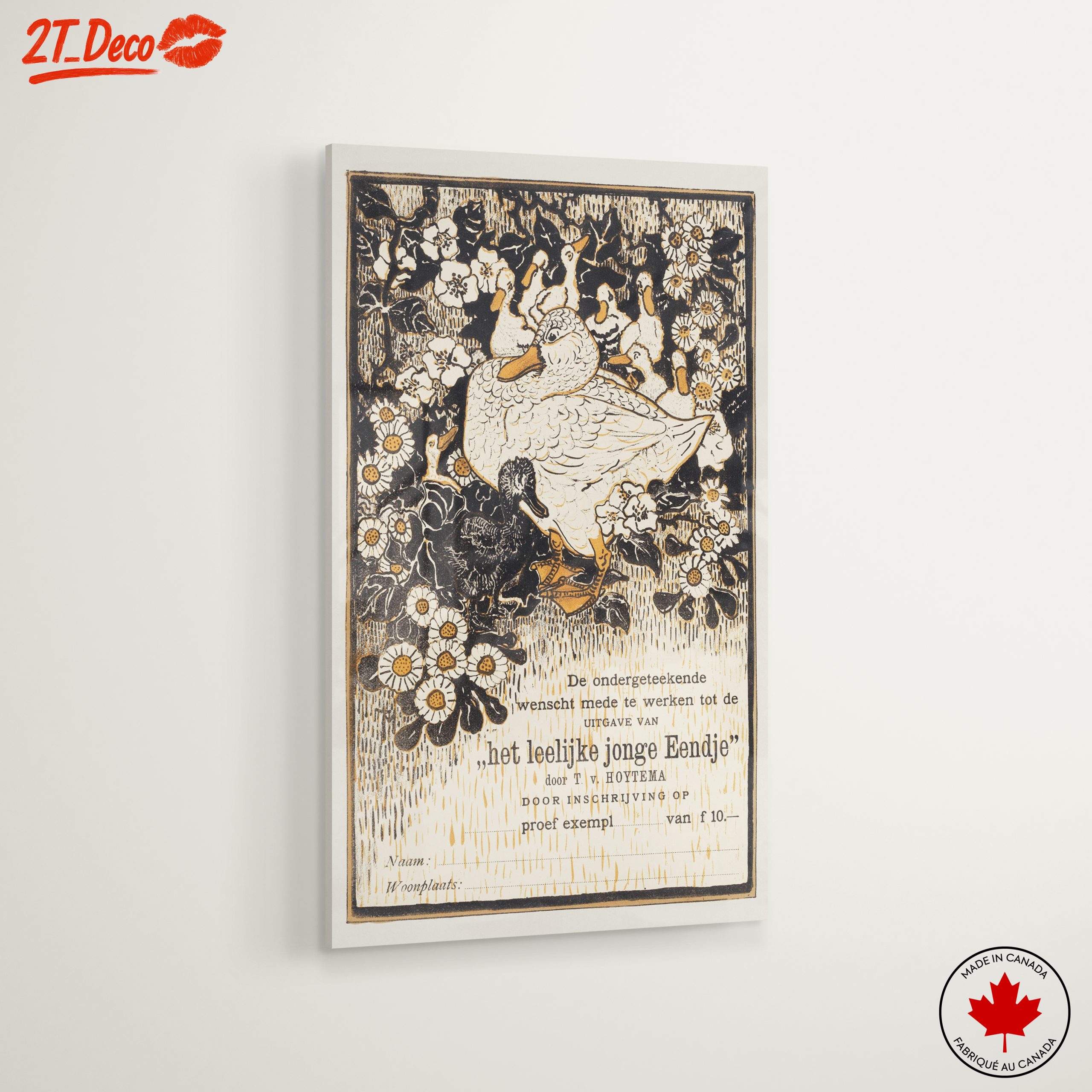 Charming Duck and Ducklings Among Blossoms - Image 6