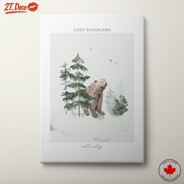 Cozy Woodland Bear Art