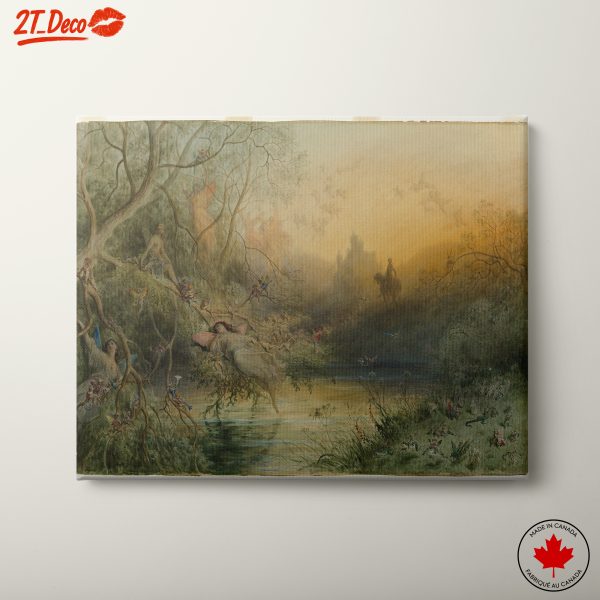 Enchanted Fantasy Scene with Fairies and Forest