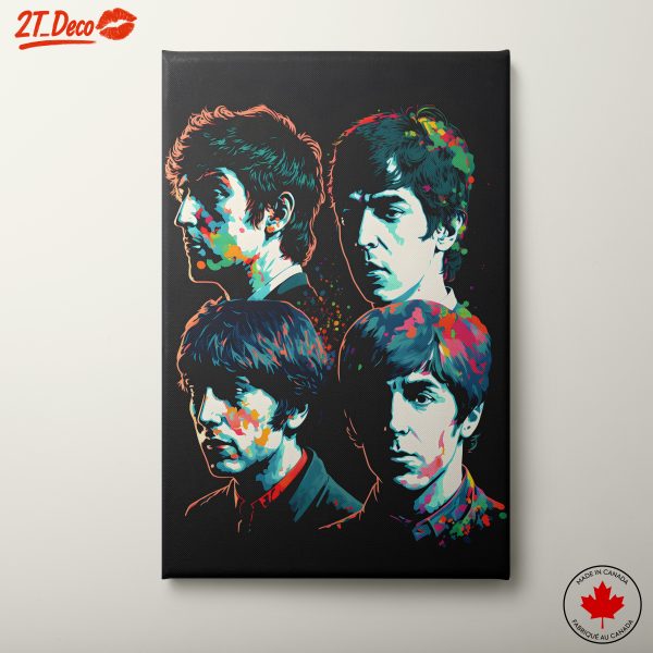 Vibrant Abstract Art of The Beatles