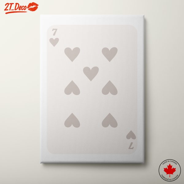 Stylized Playing Card Seven of Hearts Art