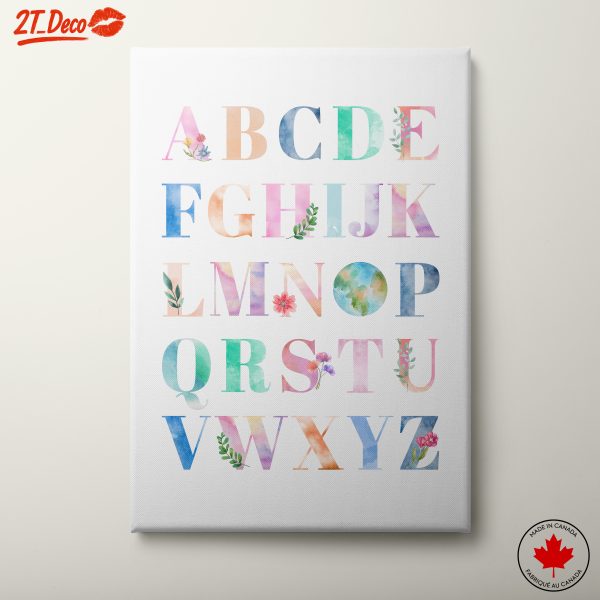 Colorful Floral Alphabet Art