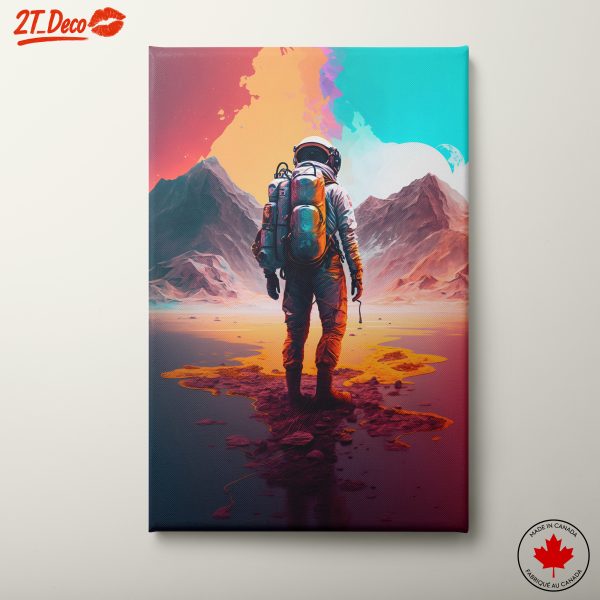 Astronaut in a Surreal Space Landscape