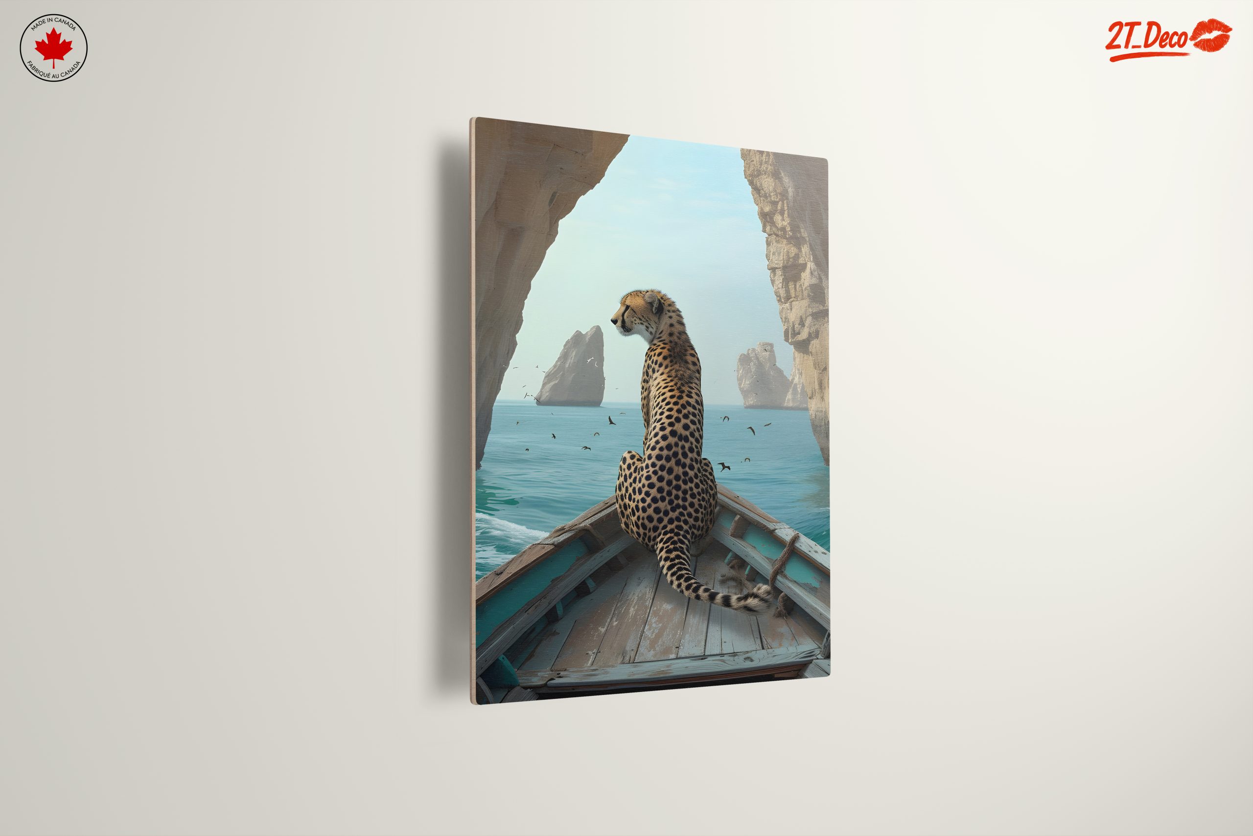 Cheetah Sailing Towards Rocky Cliffs - Image 13
