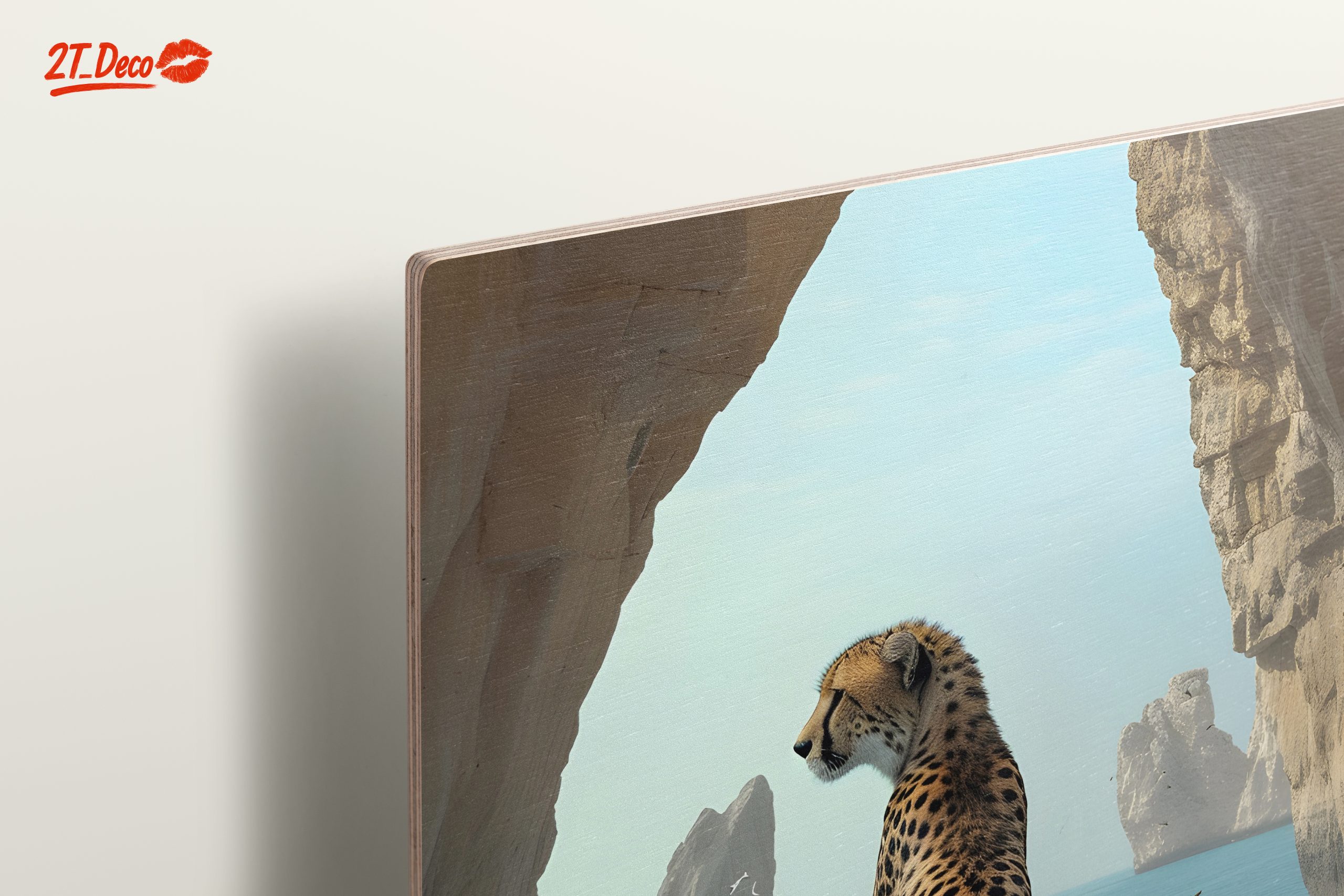 Cheetah Sailing Towards Rocky Cliffs - Image 15