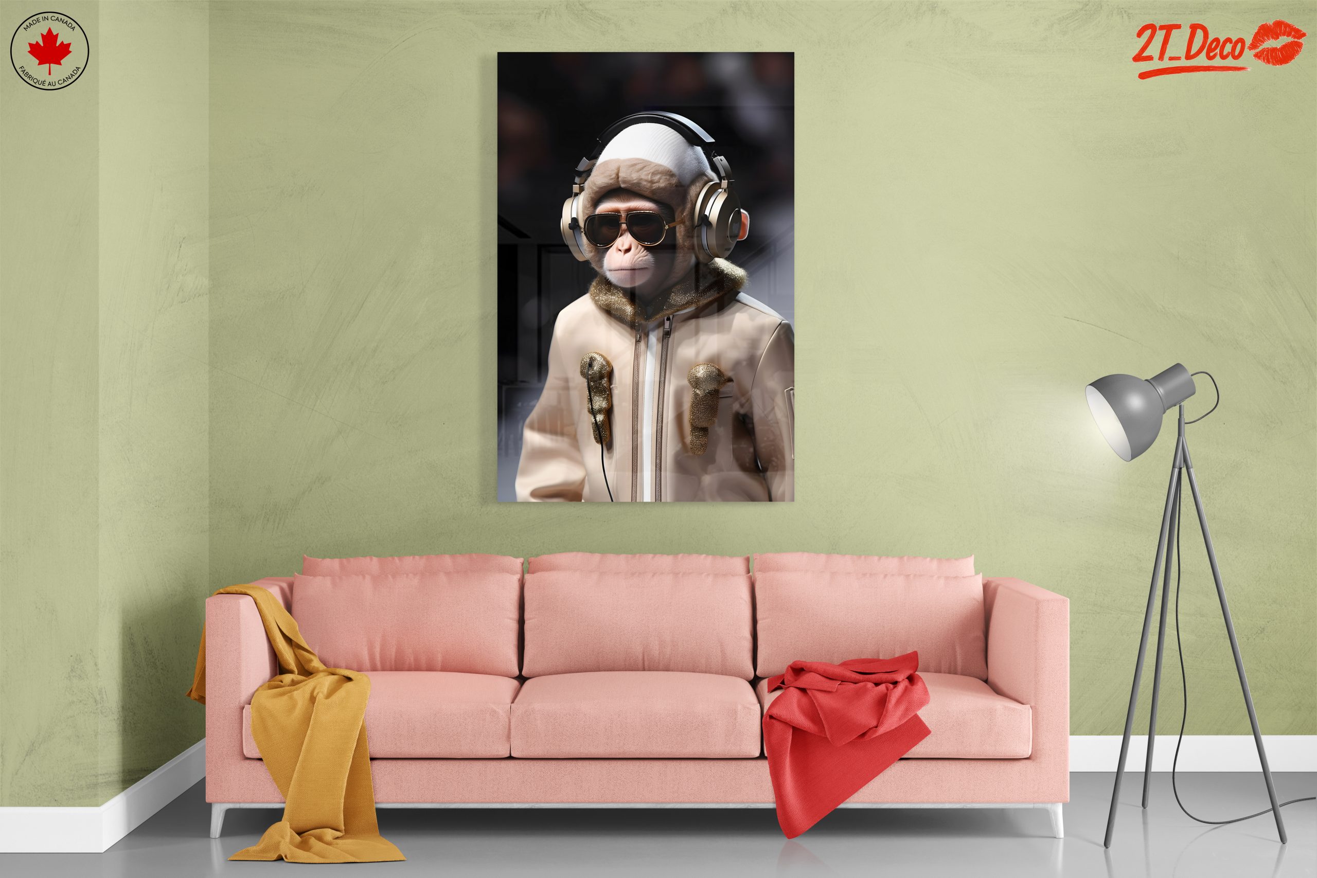 Stylized Monkey Wearing Headphones and Sunglasses - Image 7