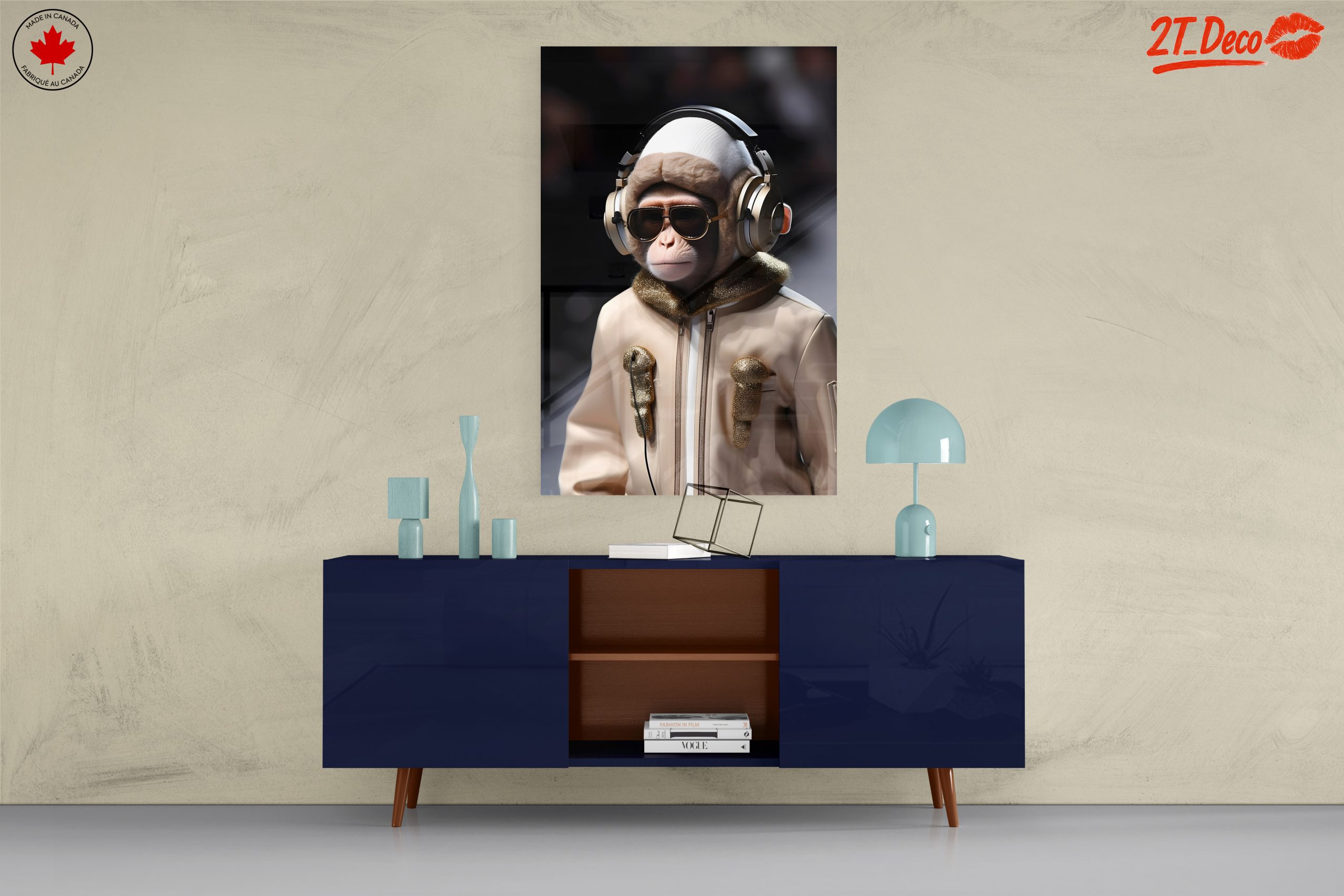 Stylized Monkey Wearing Headphones and Sunglasses - Image 8