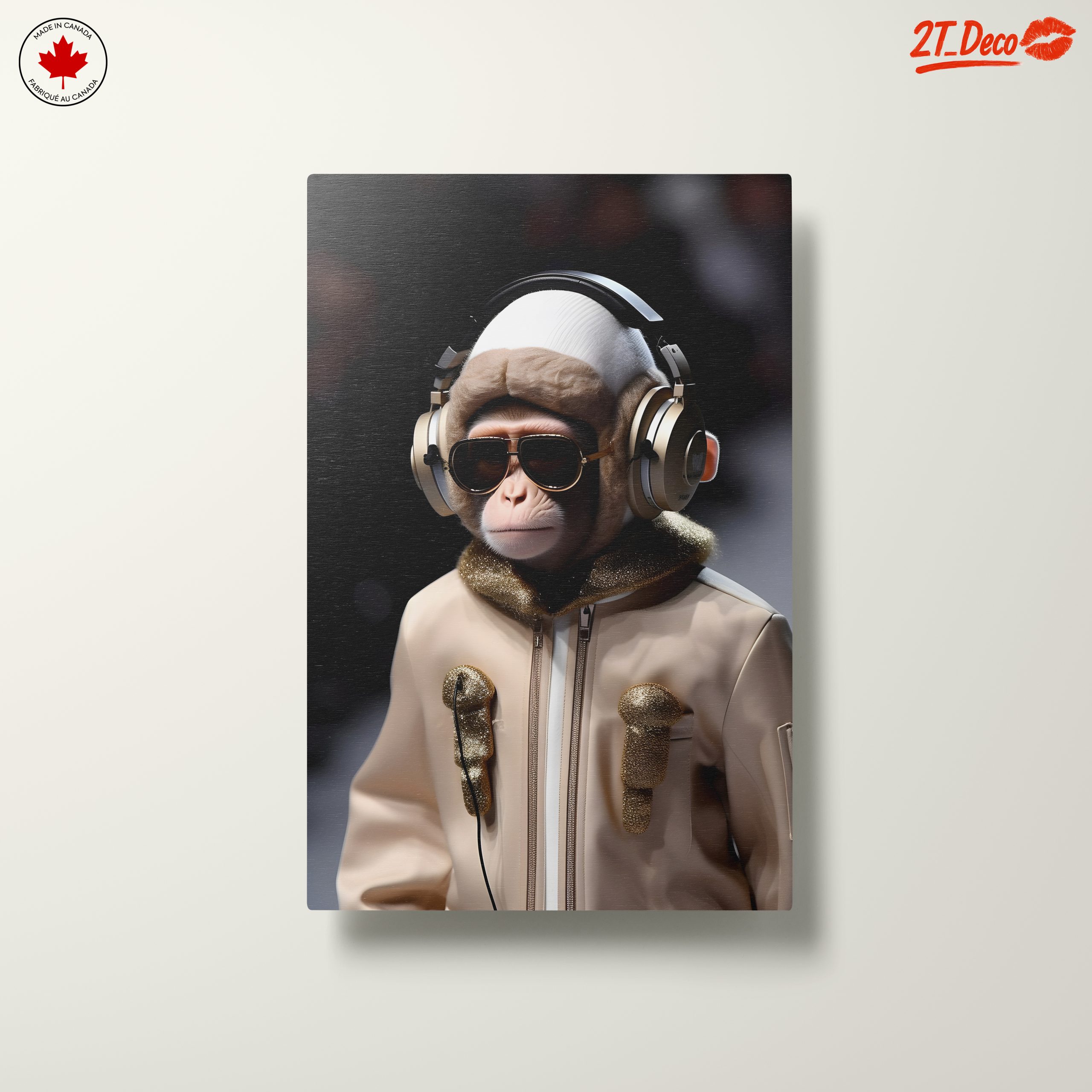 Stylized Monkey Wearing Headphones and Sunglasses - Image 10