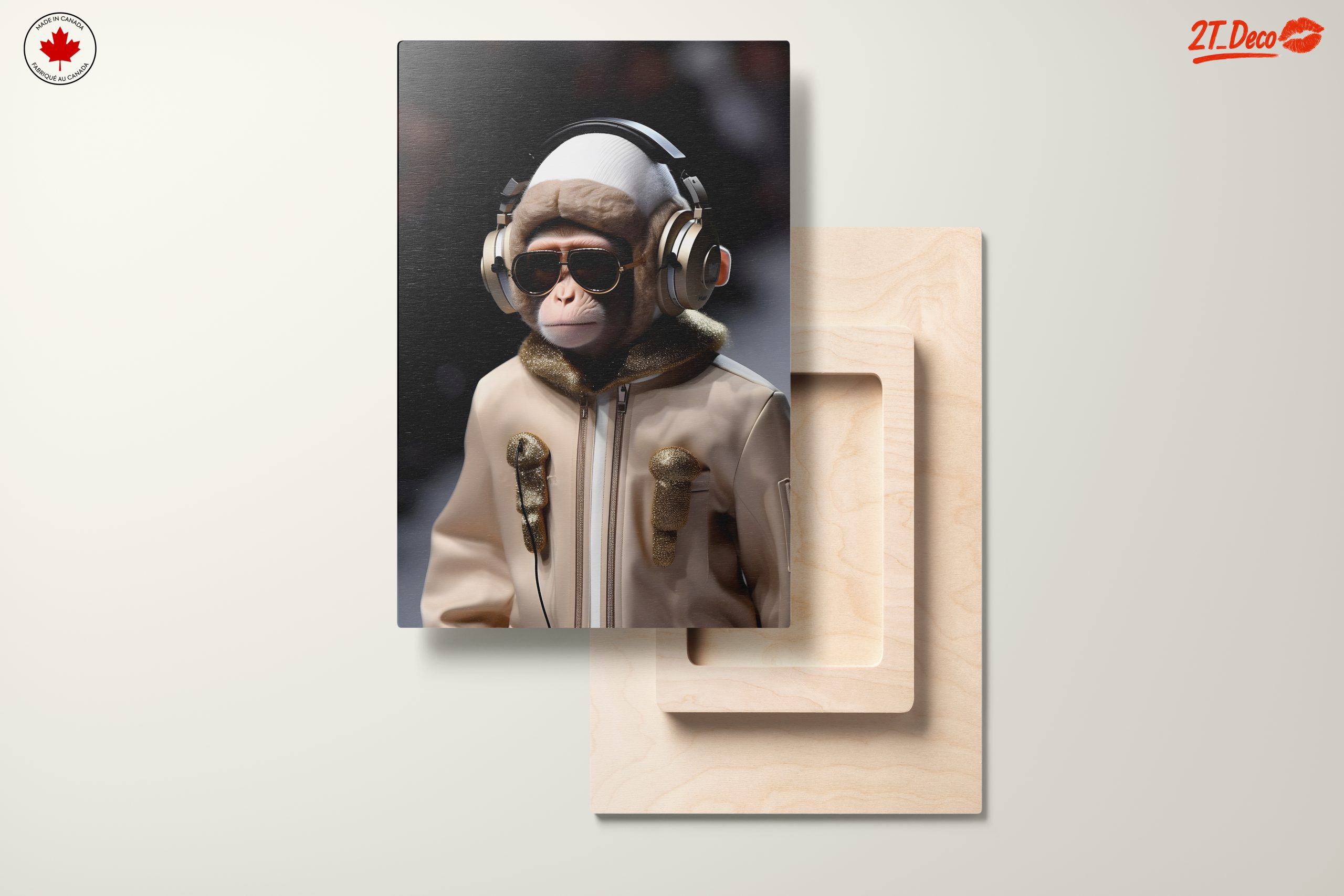Stylized Monkey Wearing Headphones and Sunglasses - Image 11
