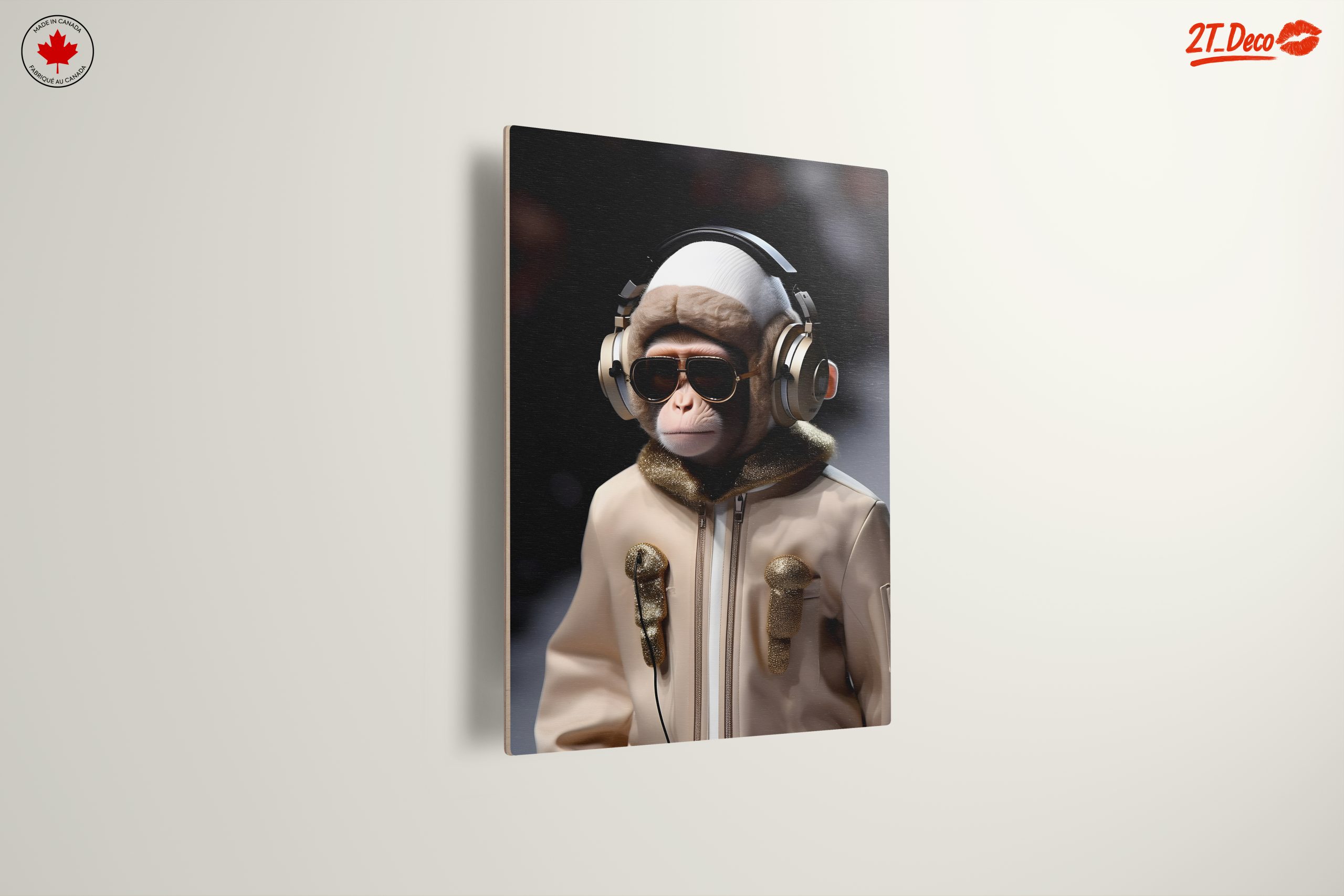 Stylized Monkey Wearing Headphones and Sunglasses - Image 13