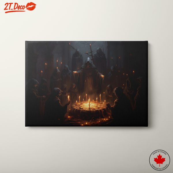 Dark Fantasy Ritual Art with Hooded Figures