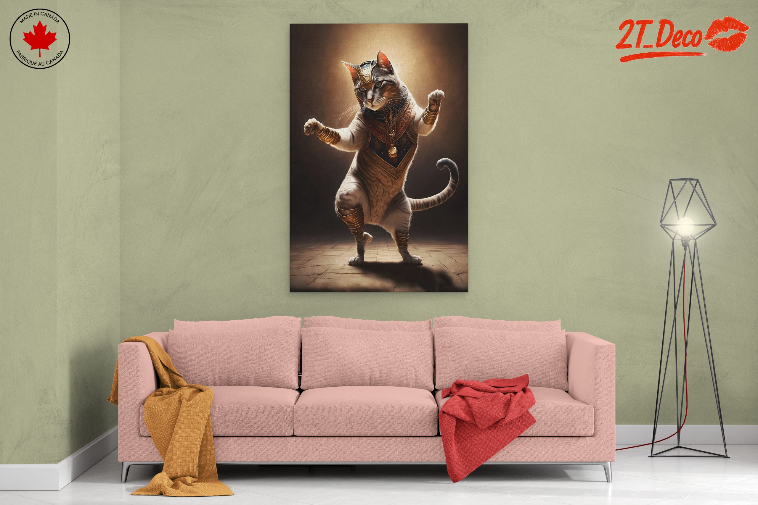 Regal Cat in Egyptian Attire Artwork - Image 2