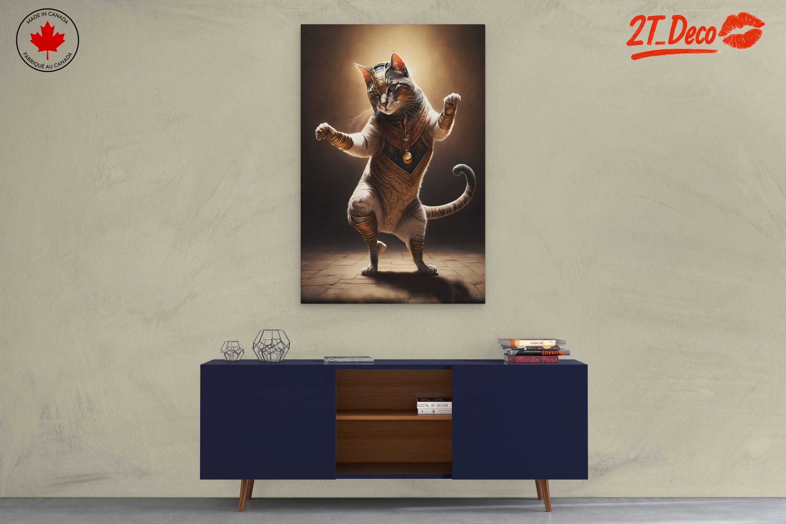 Regal Cat in Egyptian Attire Artwork - Image 3