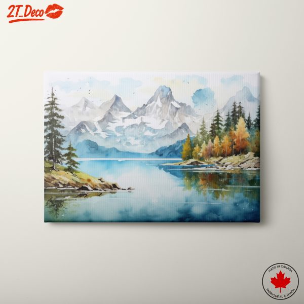 Serene Mountain and Lake Landscape