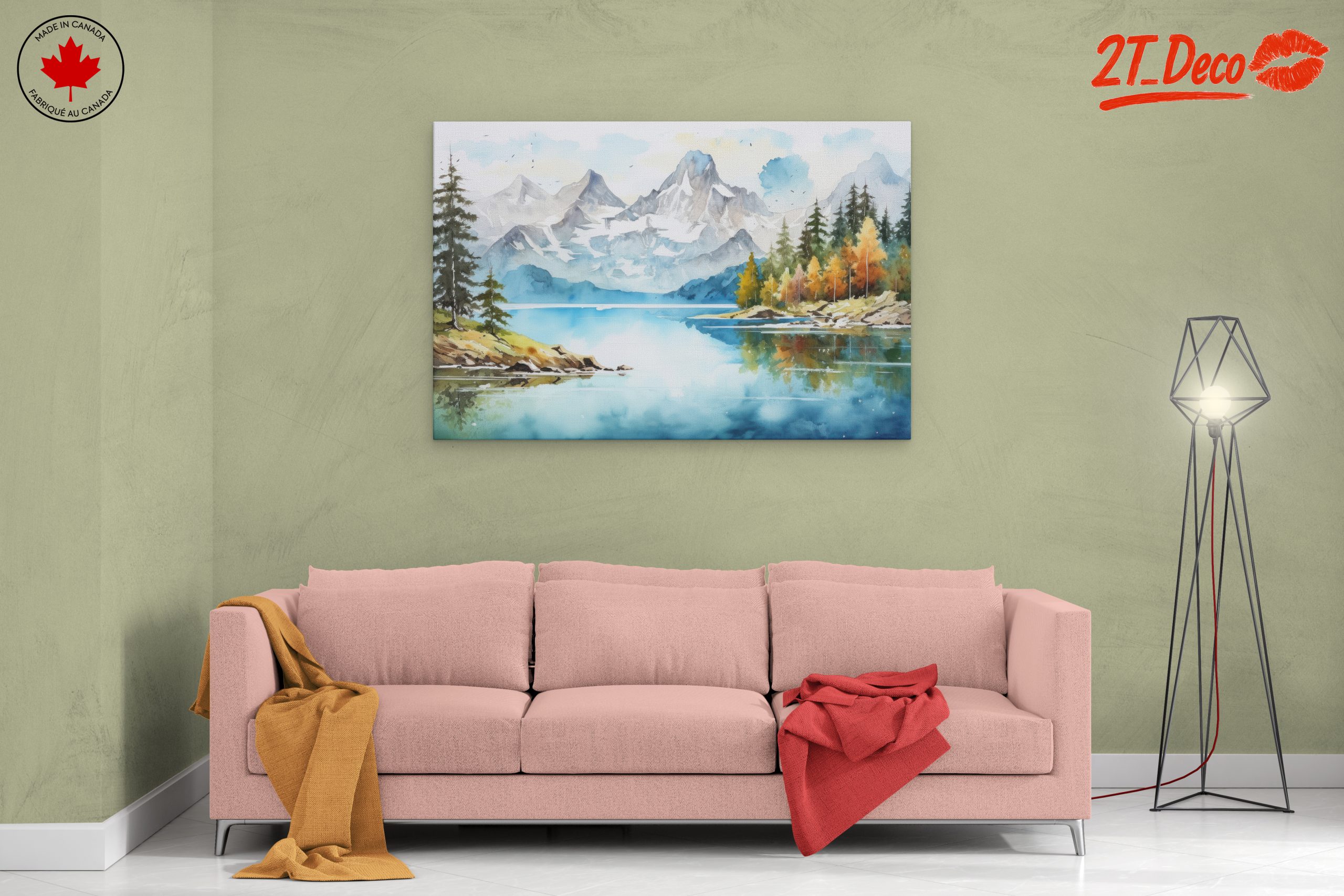 Serene Mountain and Lake Landscape - Image 2