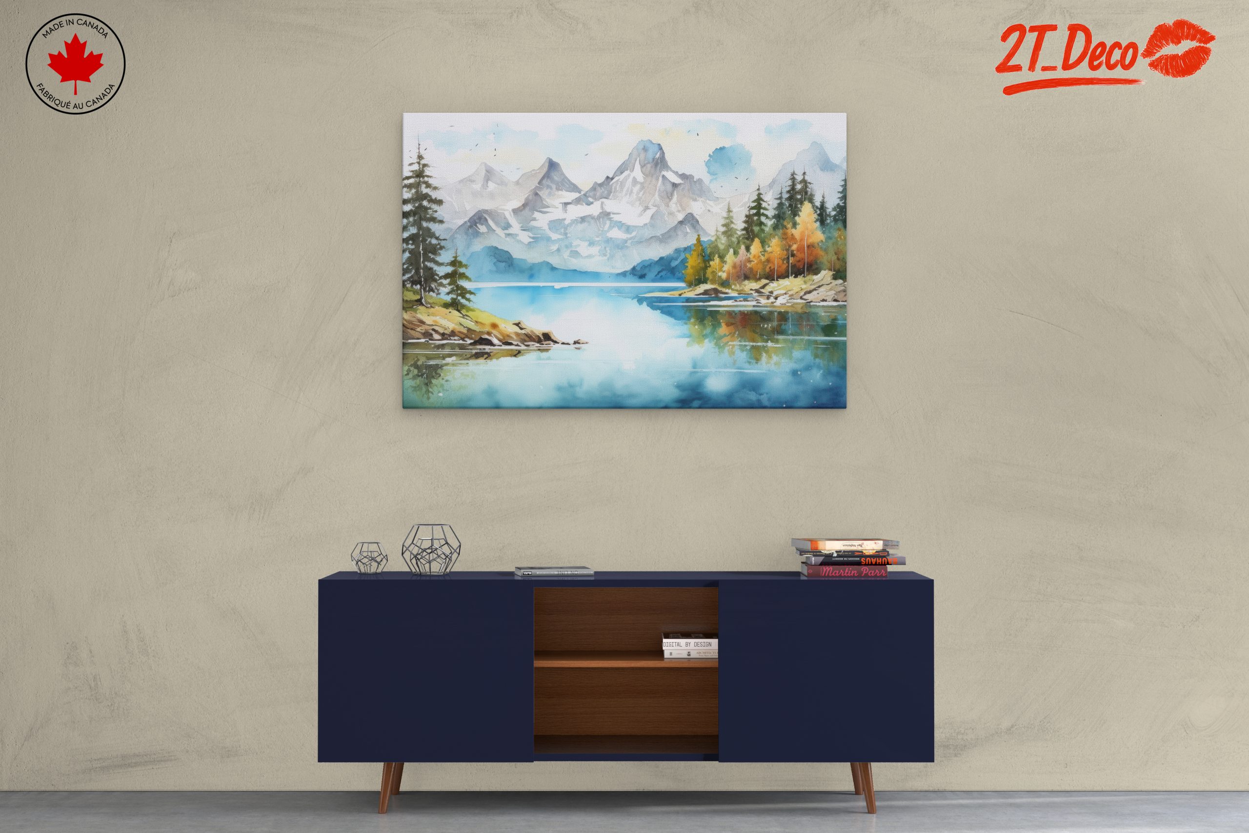 Serene Mountain and Lake Landscape - Image 3
