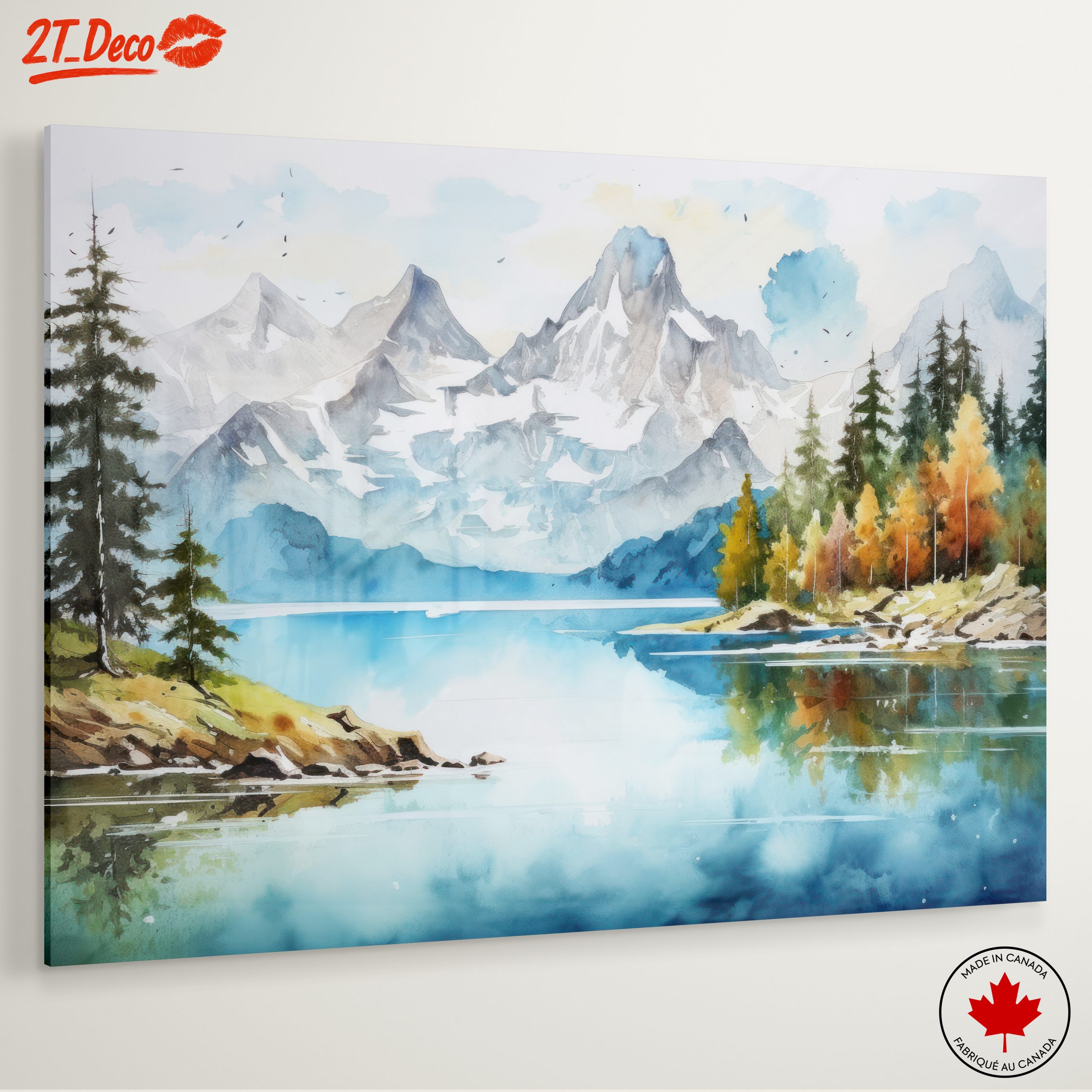 Serene Mountain and Lake Landscape - Image 6