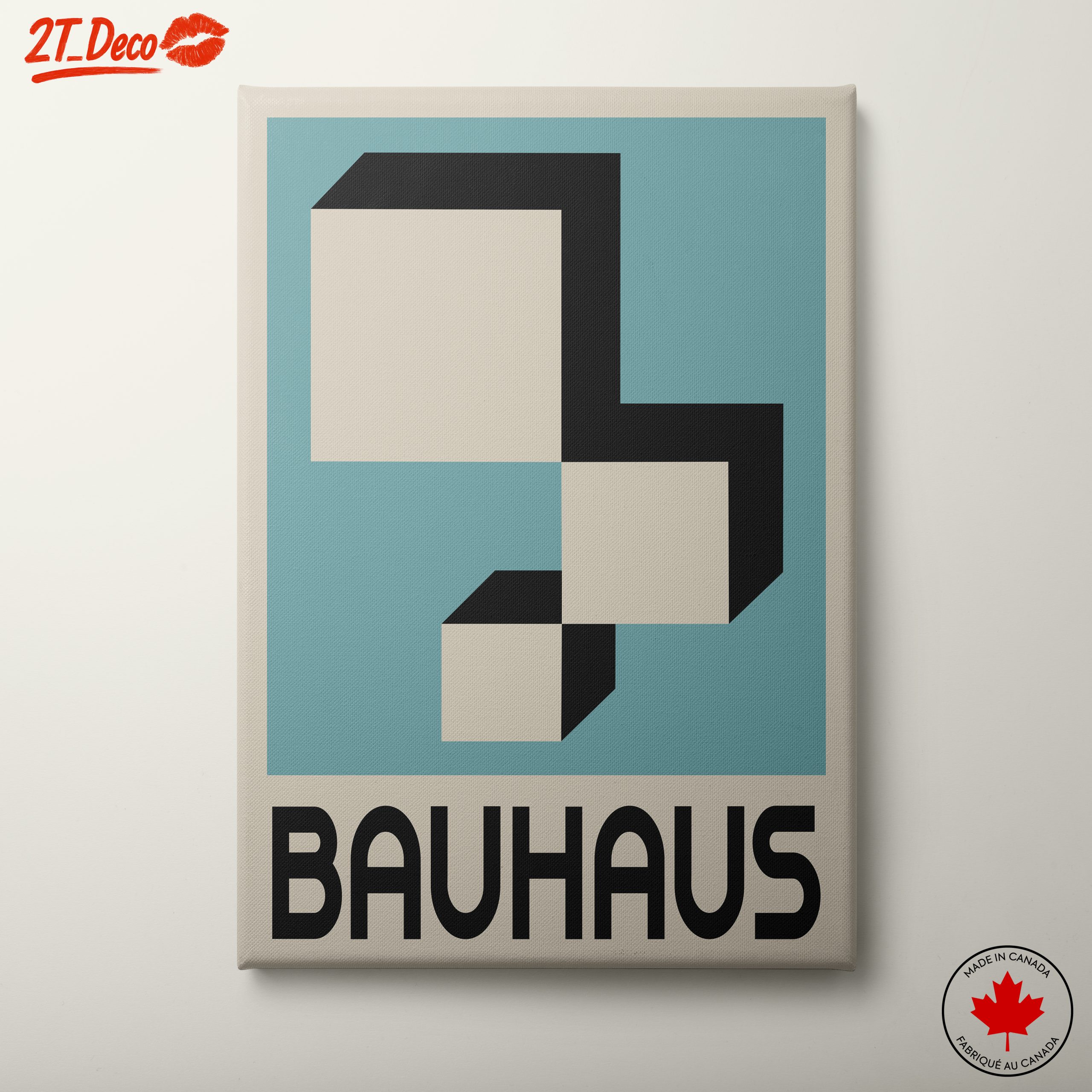 Geometric Bauhaus Artwork with Minimalist Design
