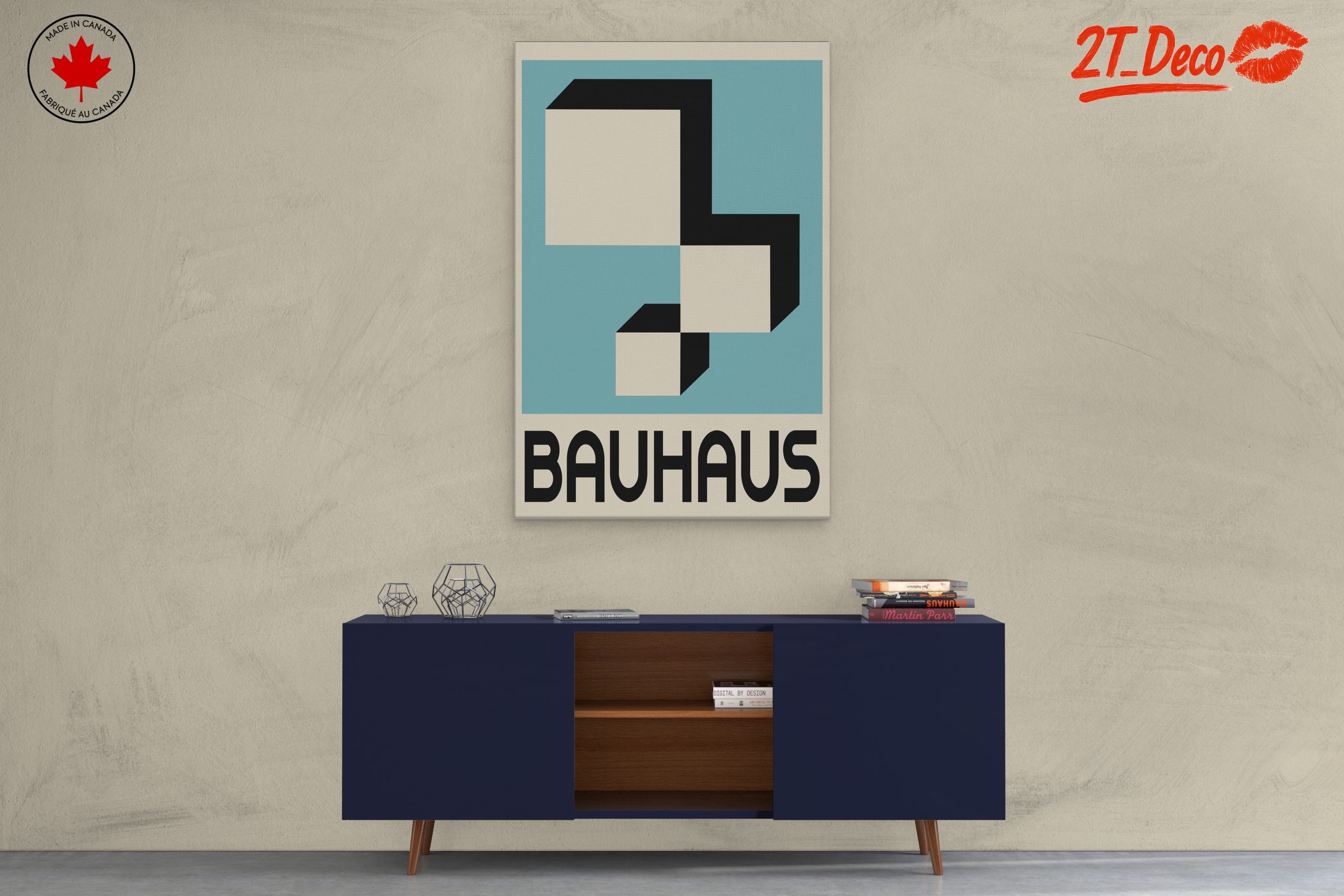 Geometric Bauhaus Artwork with Minimalist Design - Image 3