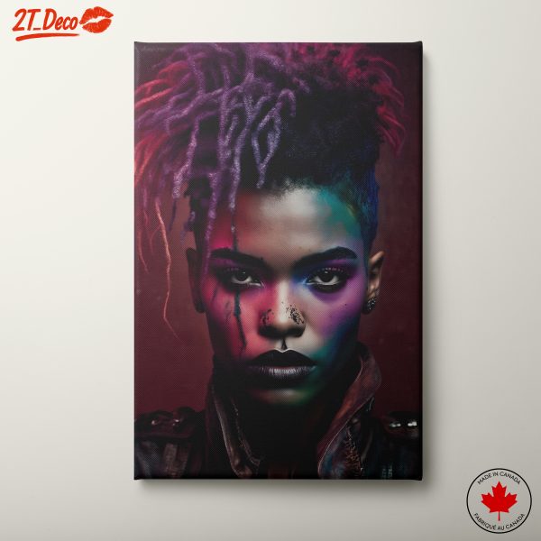 Vibrant Contemporary Portrait with Expressive Colors