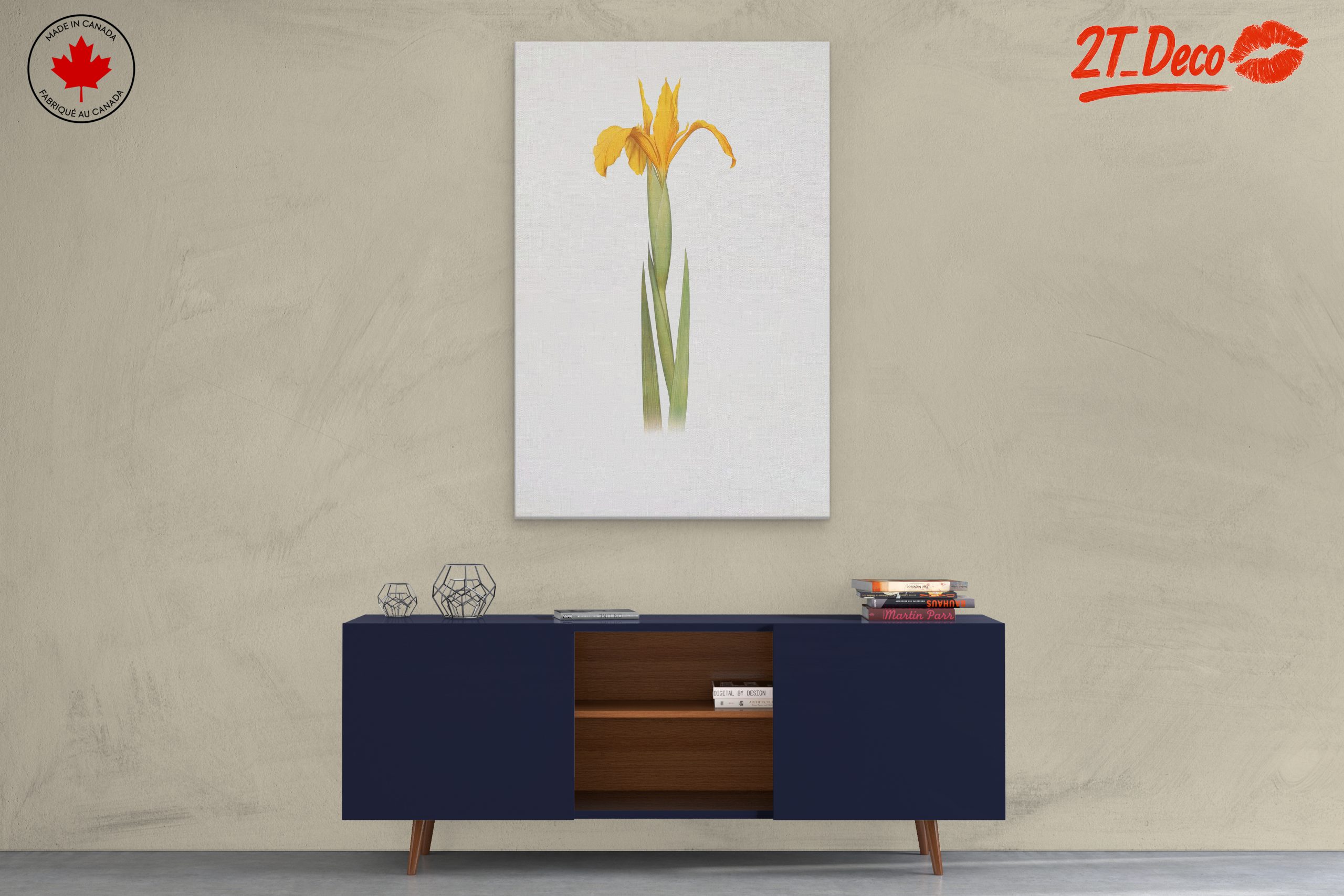 Yellow Iris Flower Botanical Art - Image 3