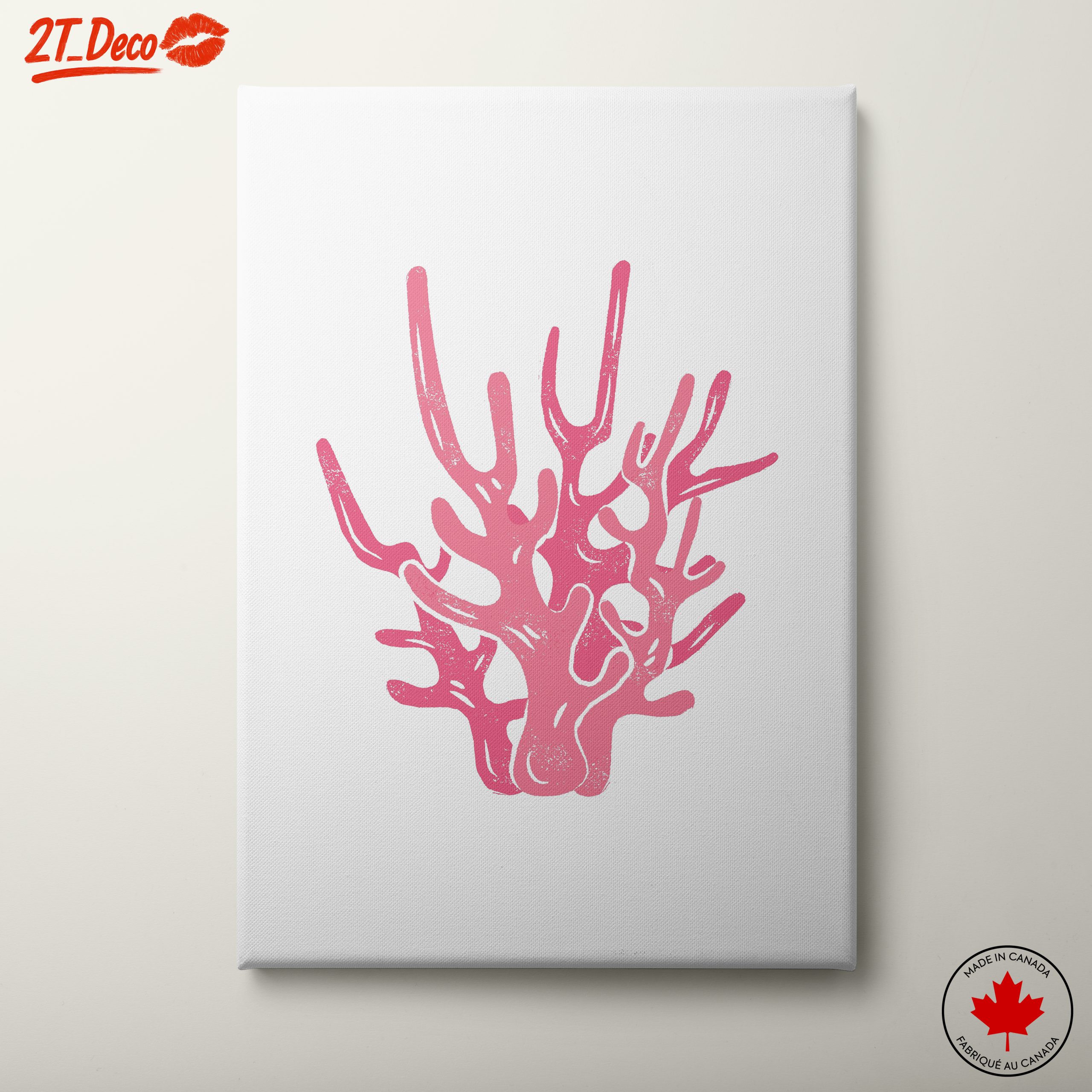Stylized Pink Coral Abstract Art