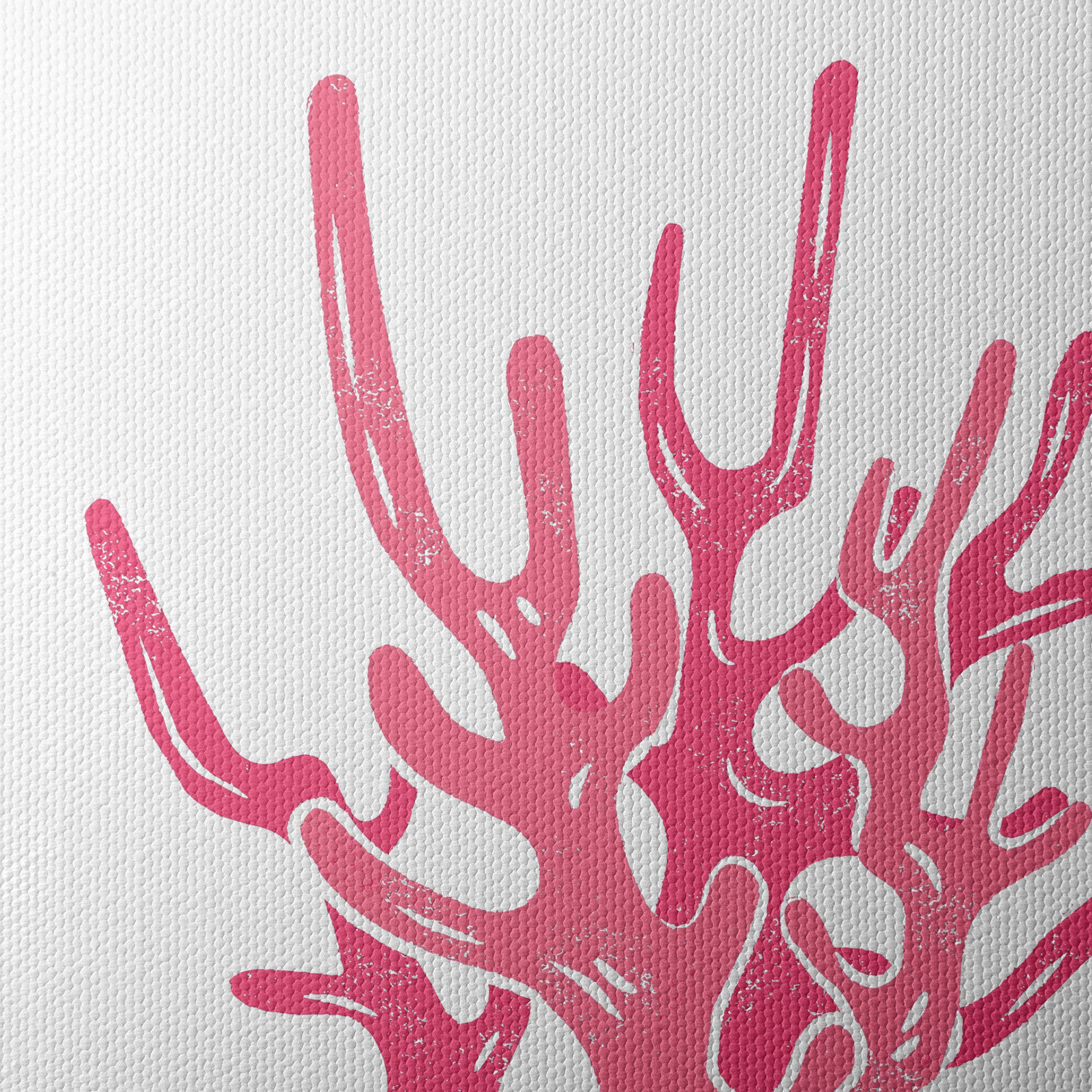 Stylized Pink Coral Abstract Art - Image 4