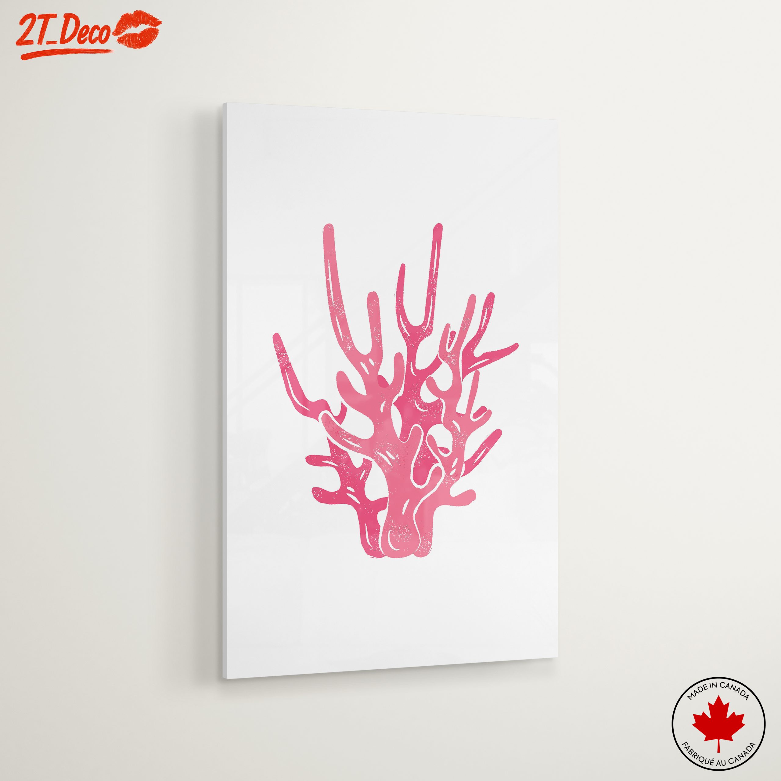 Stylized Pink Coral Abstract Art - Image 6